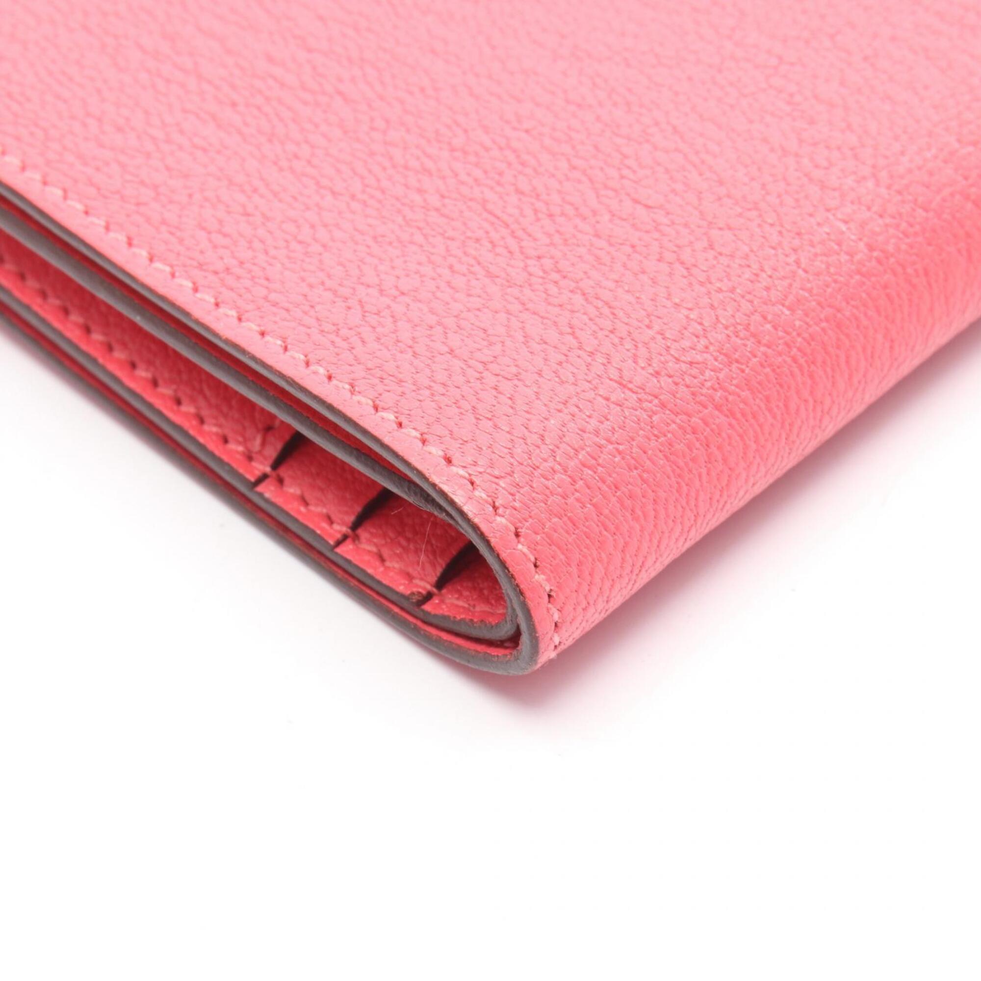 Hermes Pink Chevre Leather Wallet (Bi-Fold) (Pre-Owned)