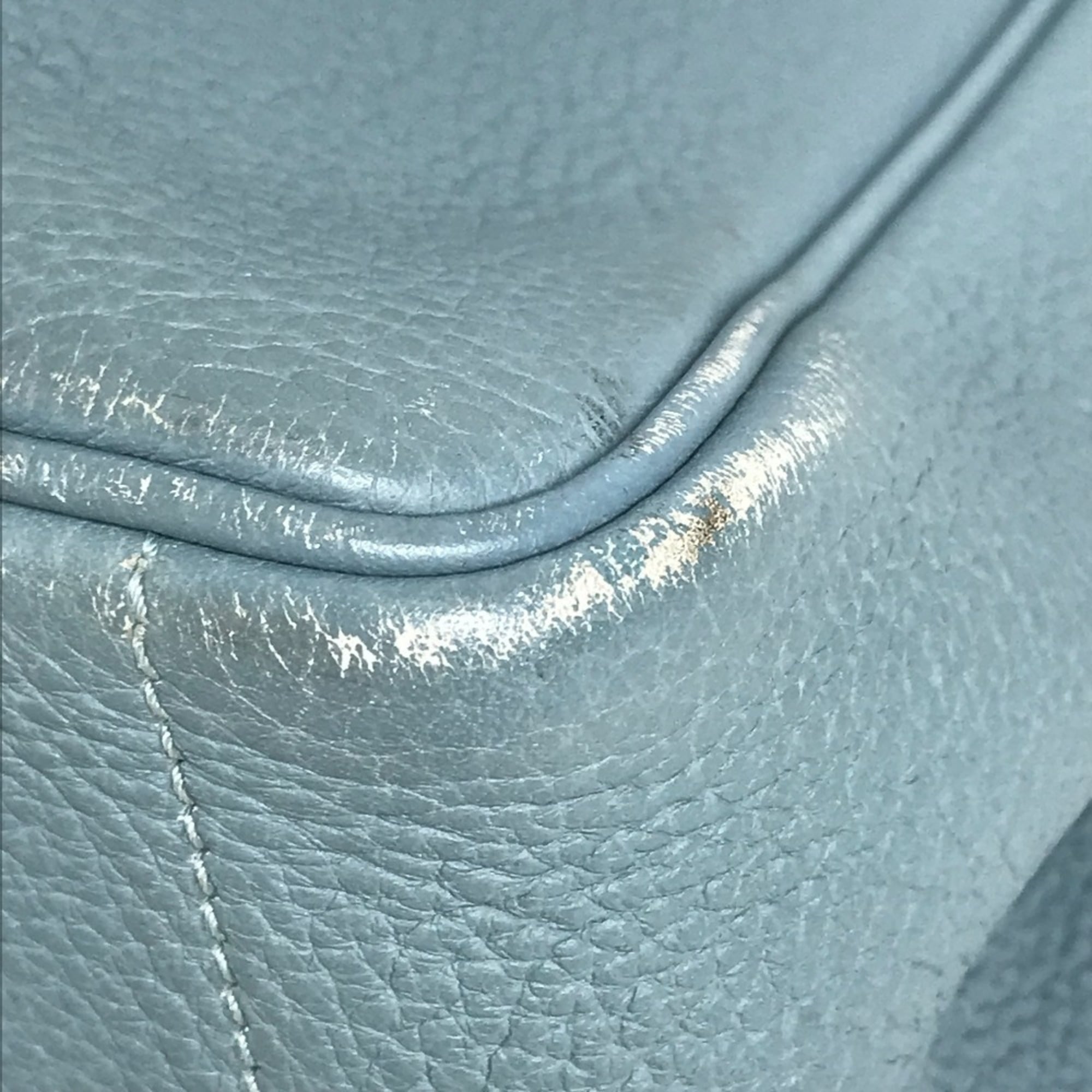 Hermes Blue Taurillon Clemence Leather Shoulder Bag Tote Bag (Pre-Owned)