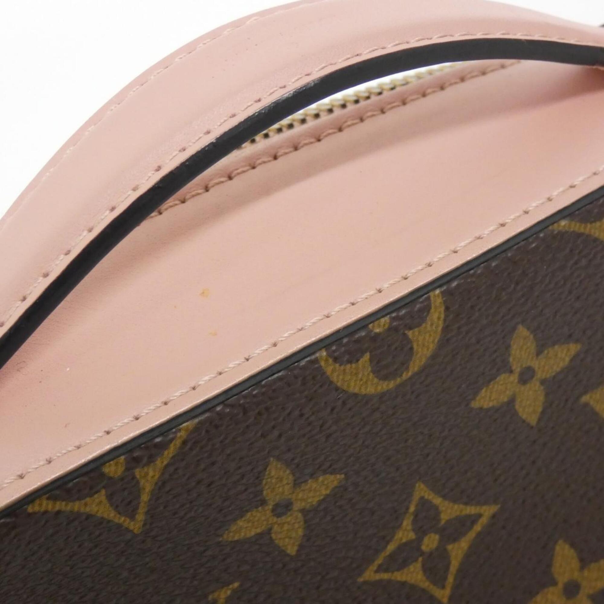 Louis Vuitton Marron Rose Poudre Coated Canvas Leather Shoulder Bag (Pre-Owned)