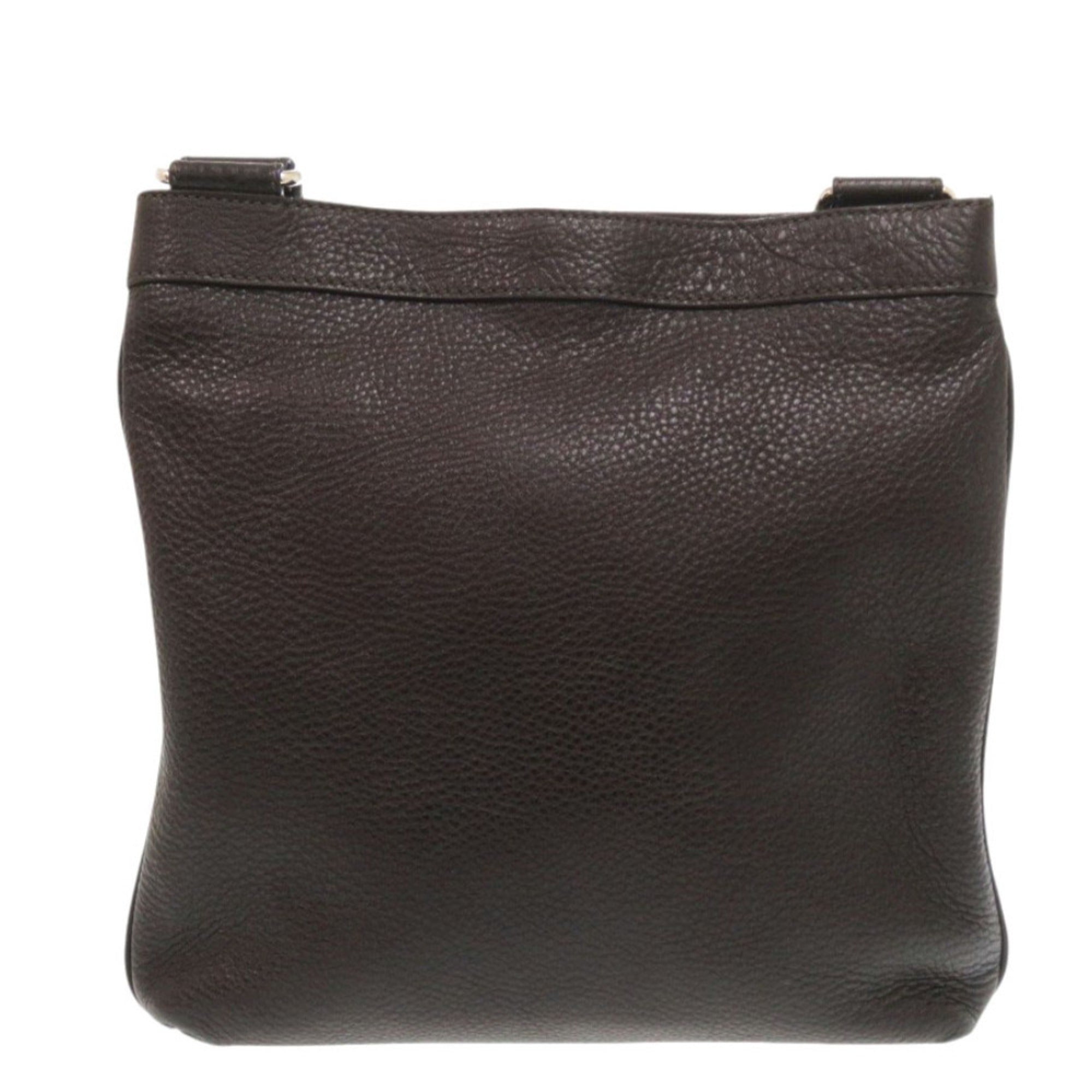 Salvatore Ferragamo Brown Leather Shoulder Bag (Pre-Owned)