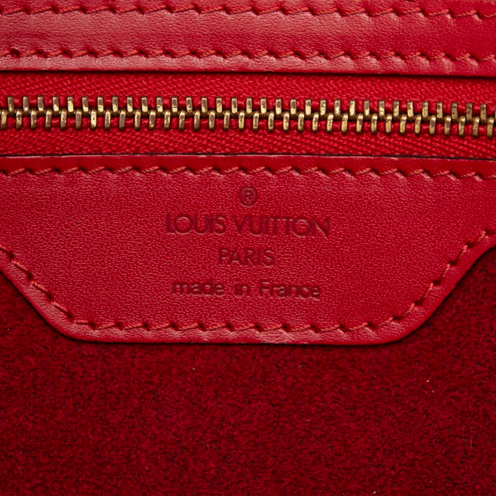 Louis Vuitton Castilian Red Leather Shoulder Bag Tote Bag (Pre-Owned)