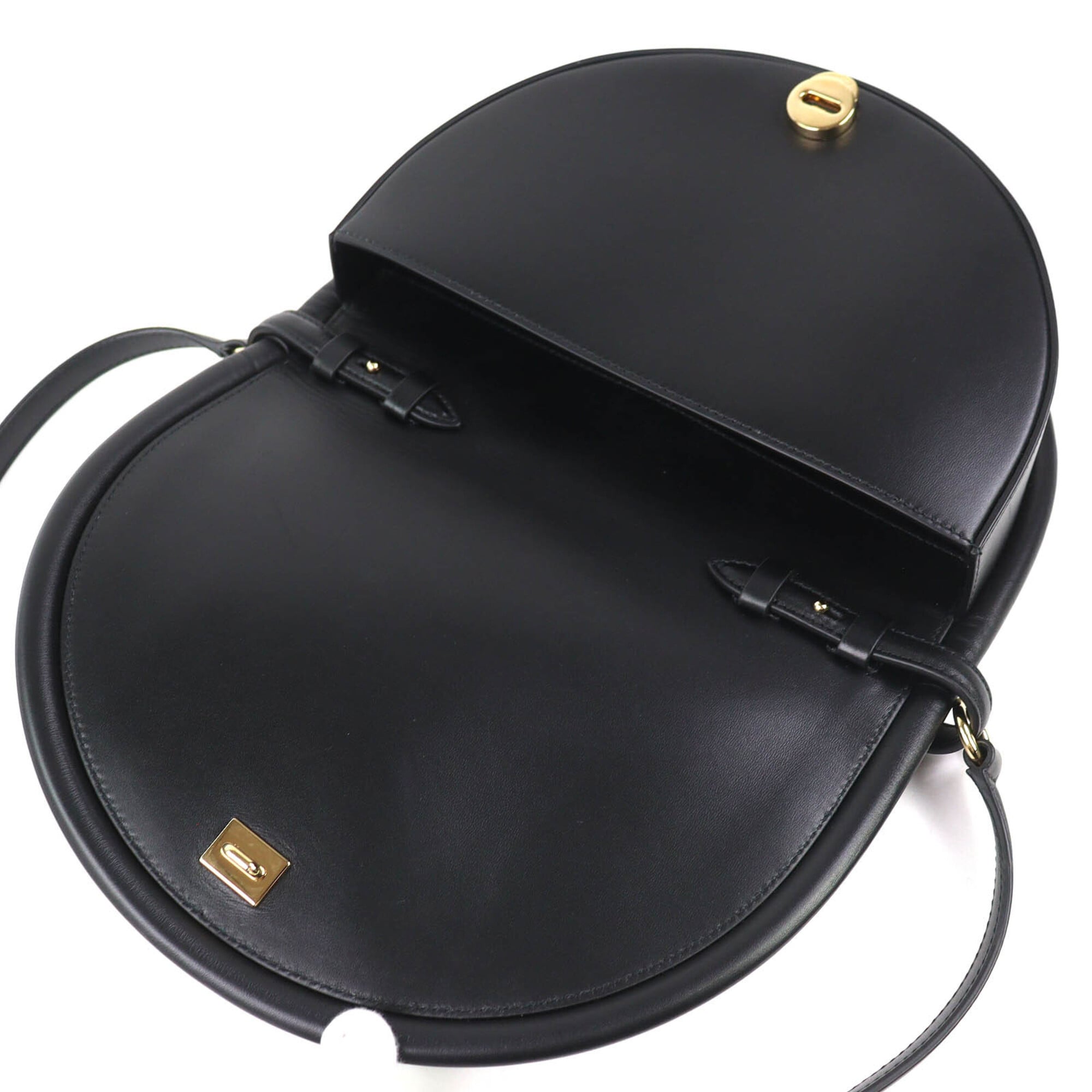 Salvatore Ferragamo Black Leather Handbag Shoulder Bag (Pre-Owned)