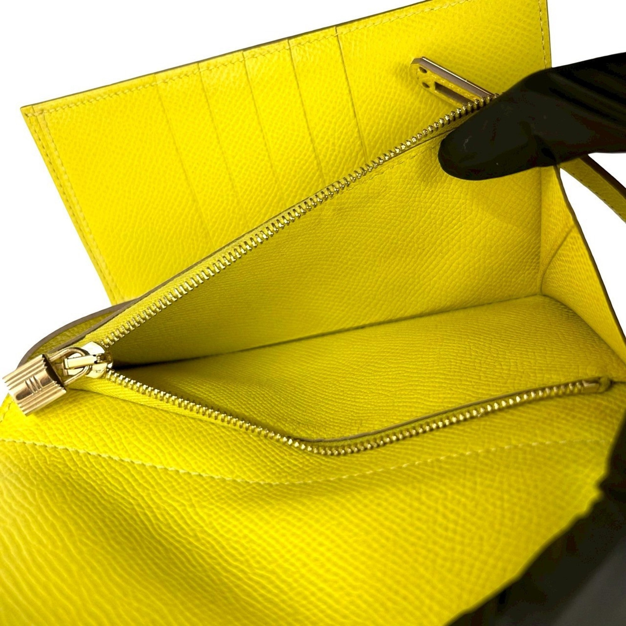 Hermes Yellow Leather Wallet (Bi-Fold) (Pre-Owned)