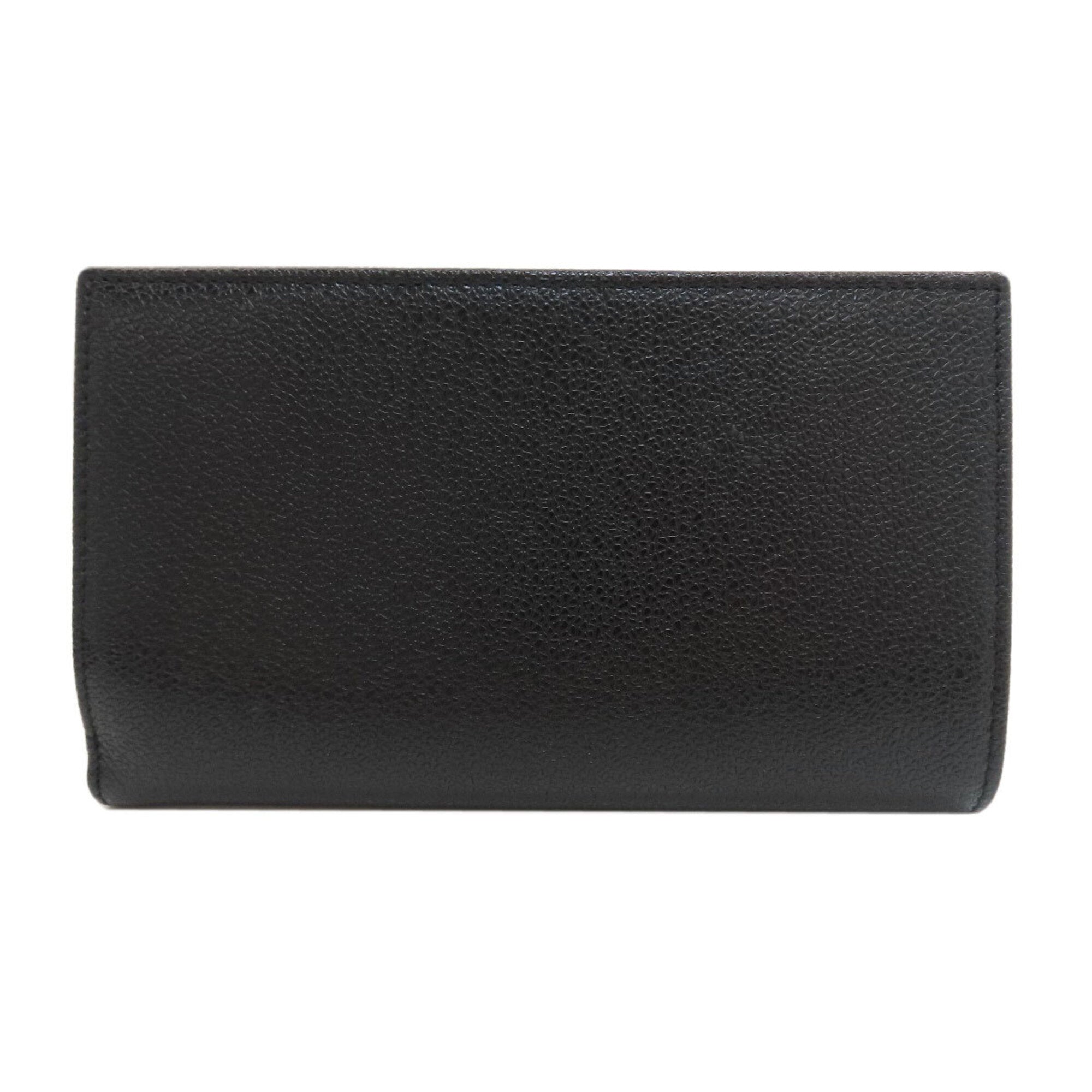Bvlgari Bvlgari Bvlgari Black Leather Long Wallet (Bi-Fold) (Pre-Owned)