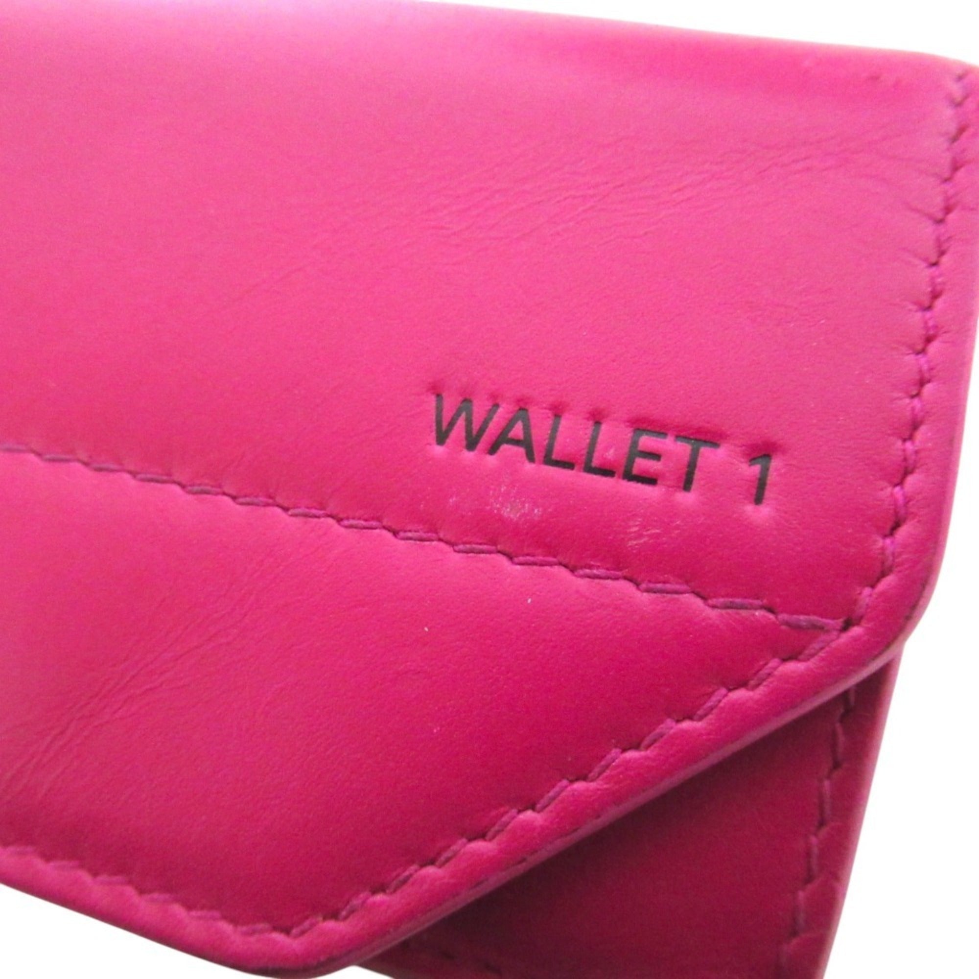 Balenciaga Pink Leather Wallet (Tri-Fold) (Pre-Owned)