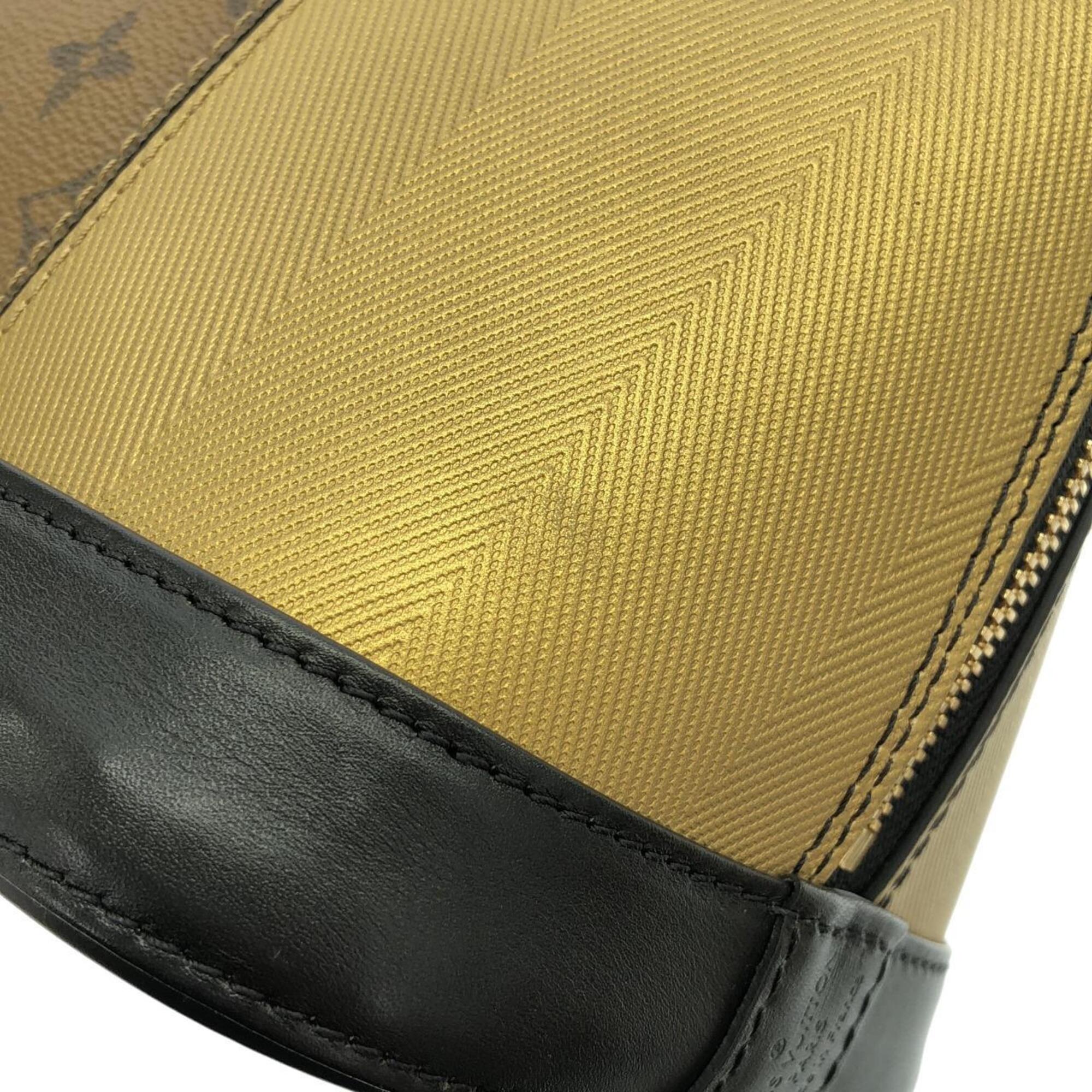 Louis Vuitton Monogram Reverse Black Coated Canvas Leather Handbag (Pre-Owned)