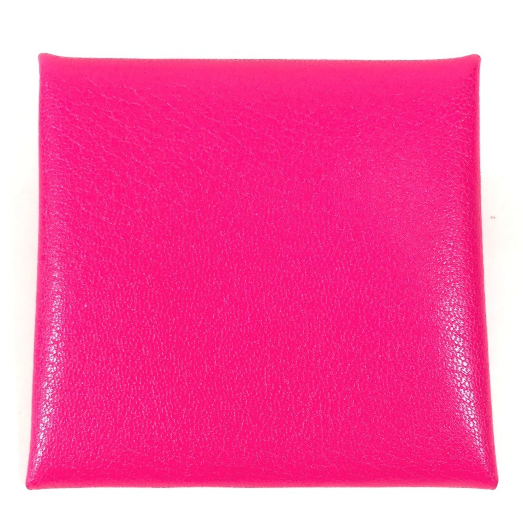 Hermes Pink Leather Coin Purse/Coin Case (Pre-Owned)