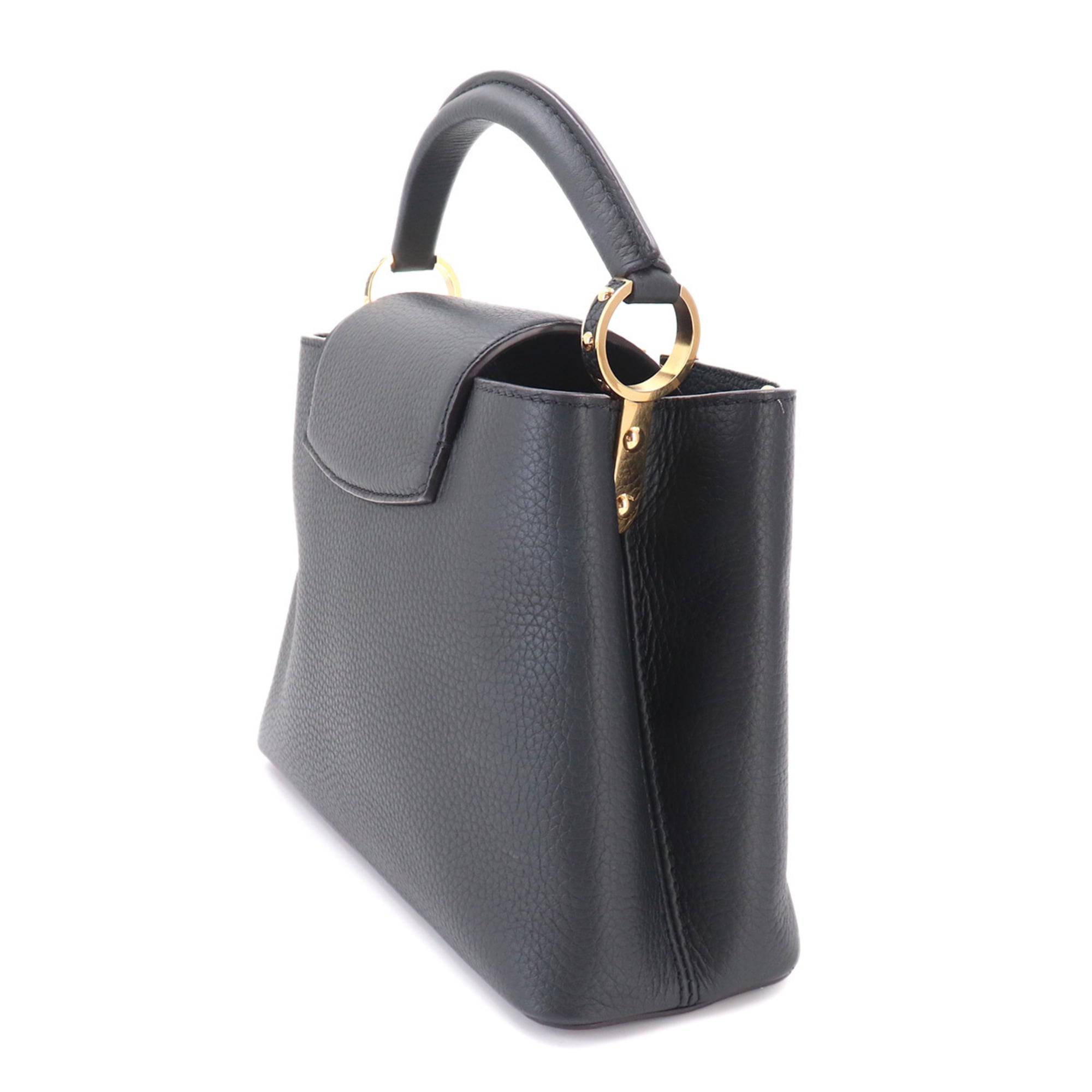 Louis Vuitton Black Leather Handbag (Pre-Owned)
