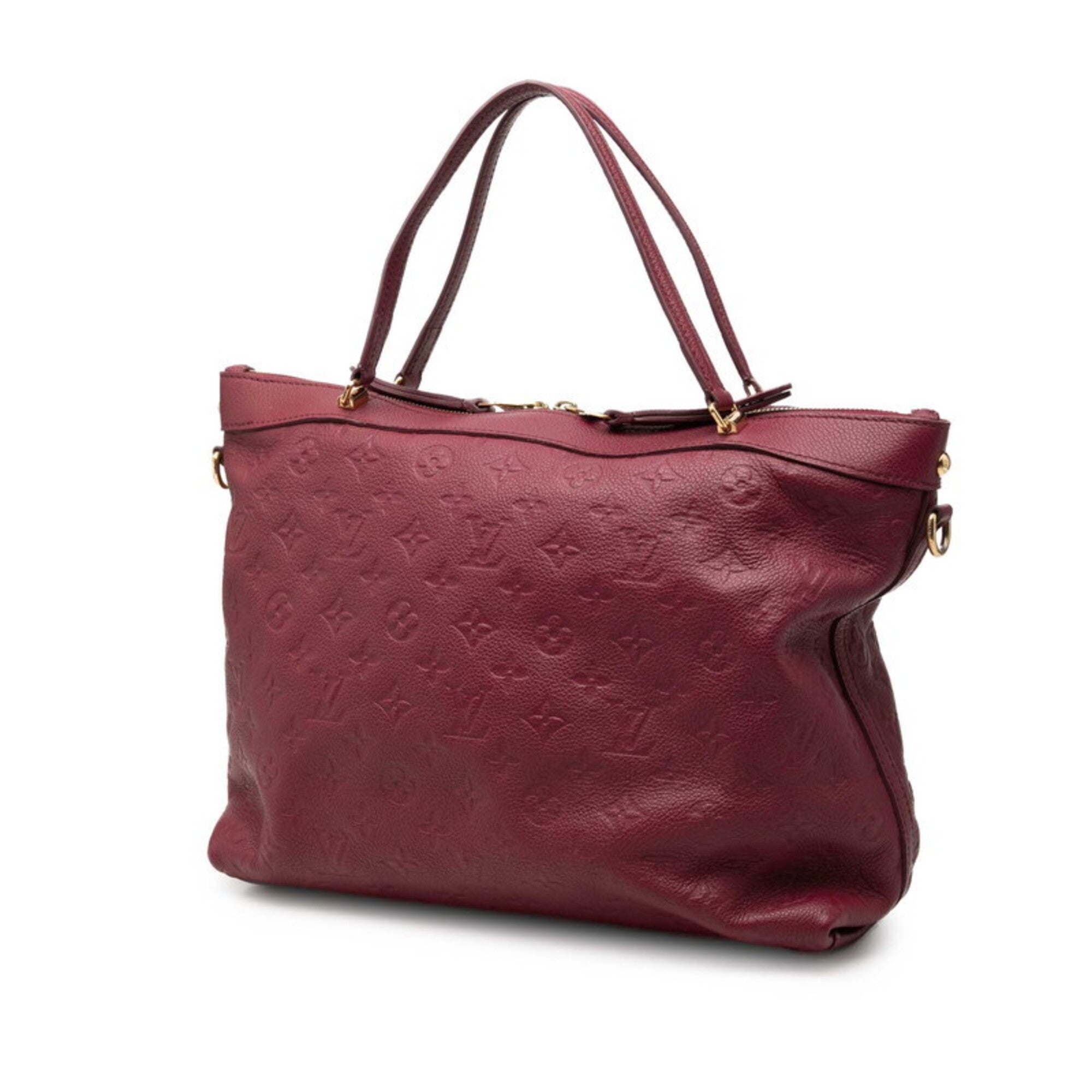 Louis Vuitton Aurore Red Color Wine Leather Shoulder Bag Tote Bag (Pre-Owned)