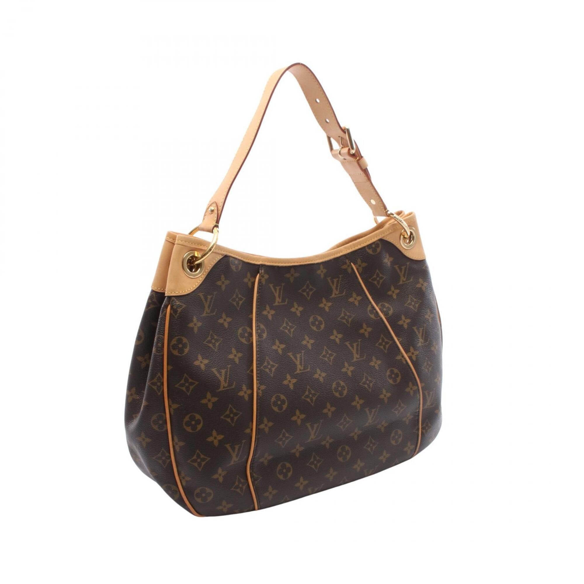 Louis Vuitton Brown Coated Canvas Leather Handbag Shoulder Bag (Pre-Owned)