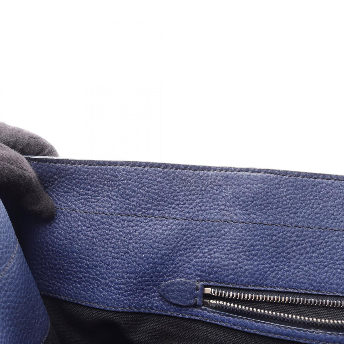 Miu Miu Blue Leather Handbag Tote Bag (Pre-Owned)