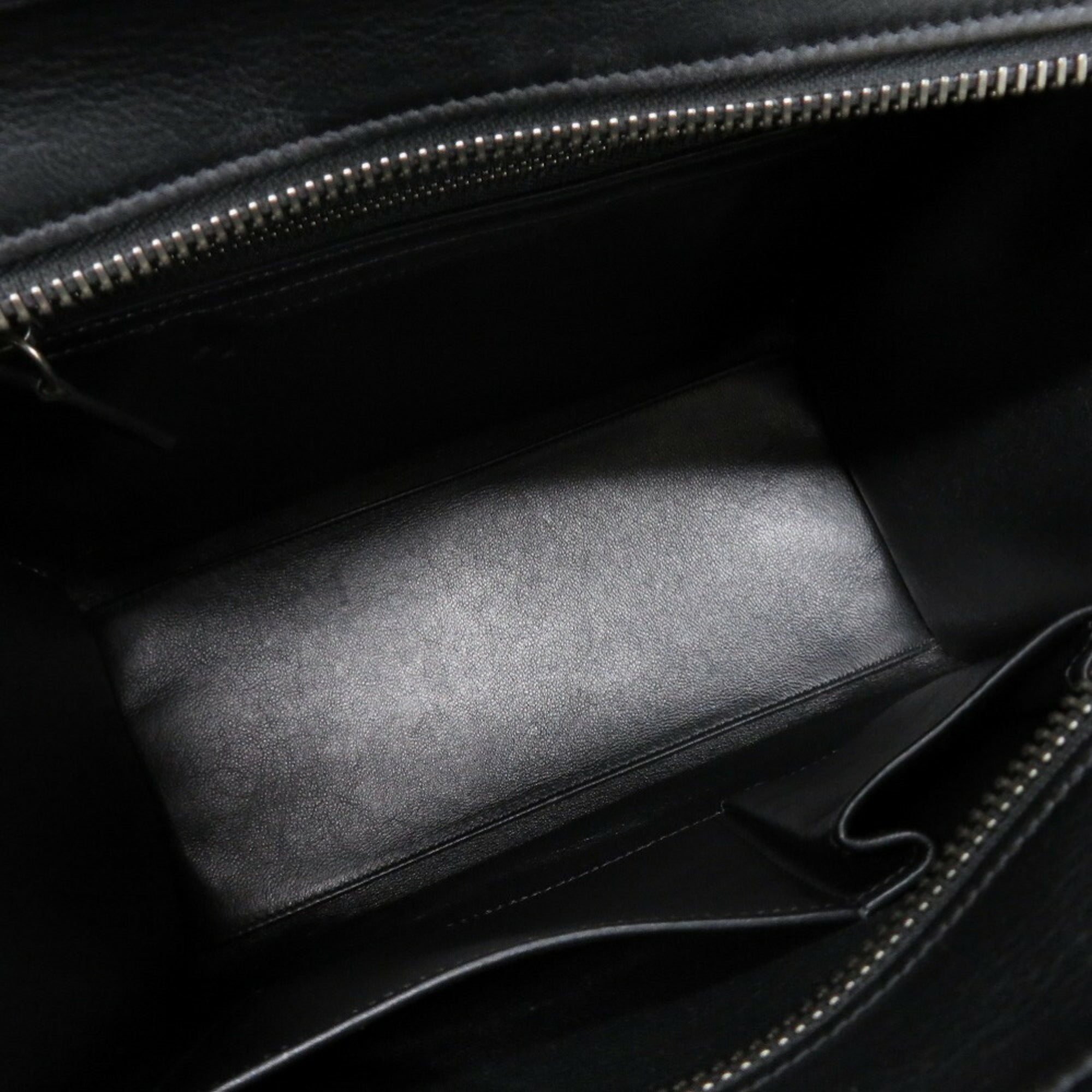 Celine Beige Black Orange Leather Handbag (Pre-Owned)