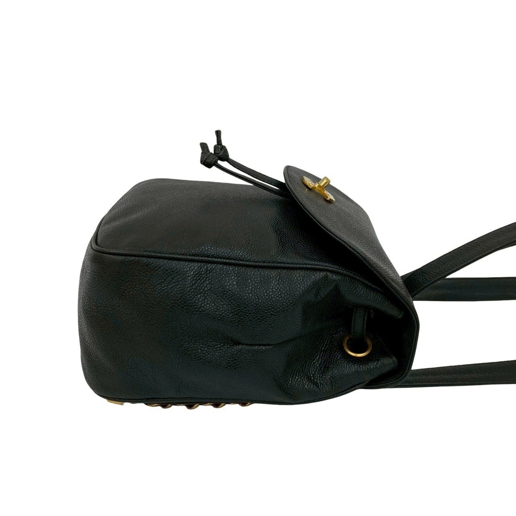Chanel Black Grained Calfskin Backpack (Pre-Owned)