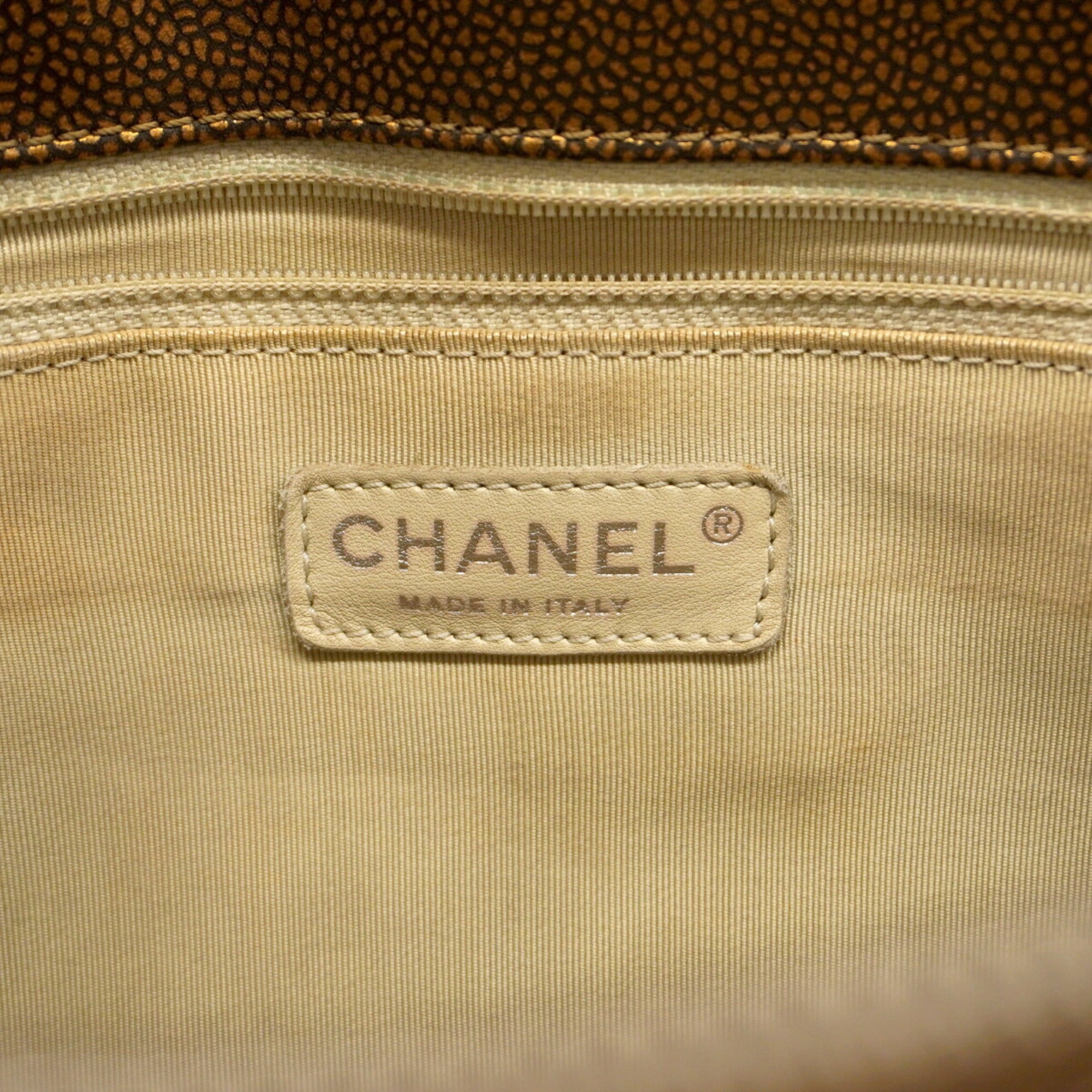 Chanel Brown Grained Calfskin Tote Bag (Pre-Owned)