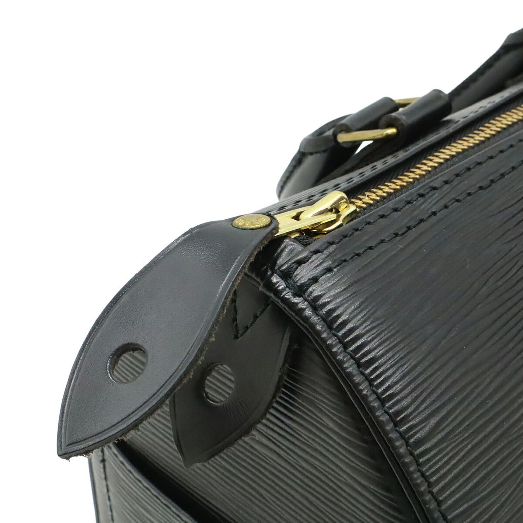 Louis Vuitton Noir Epi Leather Boston Bag Handbag (Pre-Owned)