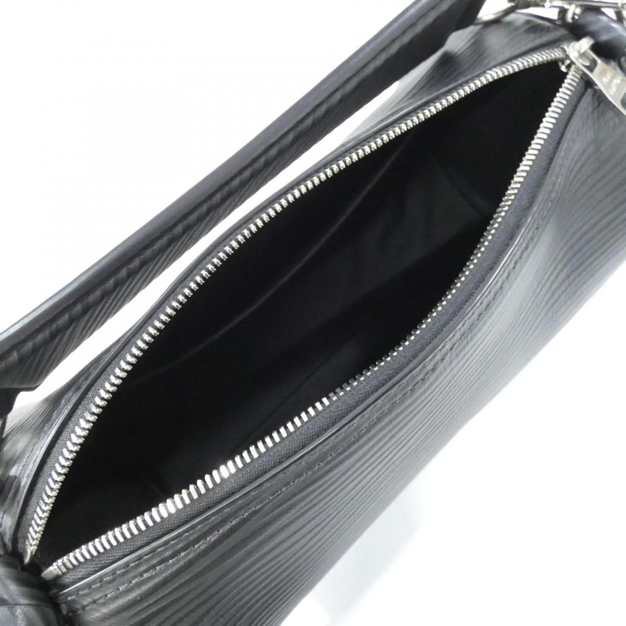 Louis Vuitton Black Leather Shoulder Bag (Pre-Owned)