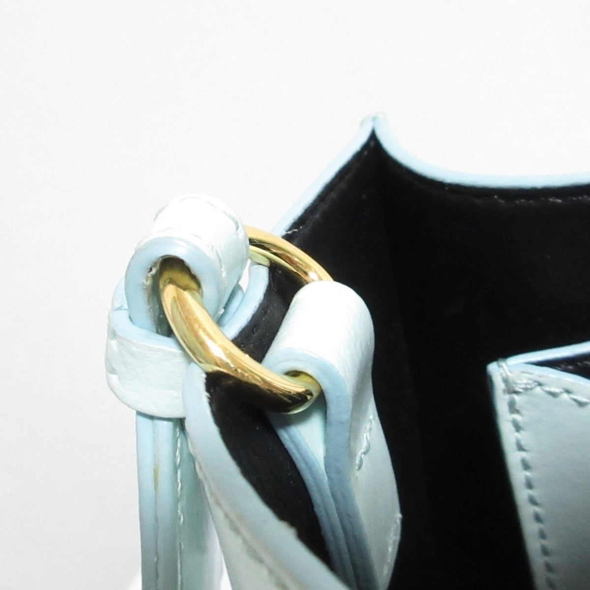 Marni Light Blue Yellow Leather Shoulder Bag (Pre-Owned)
