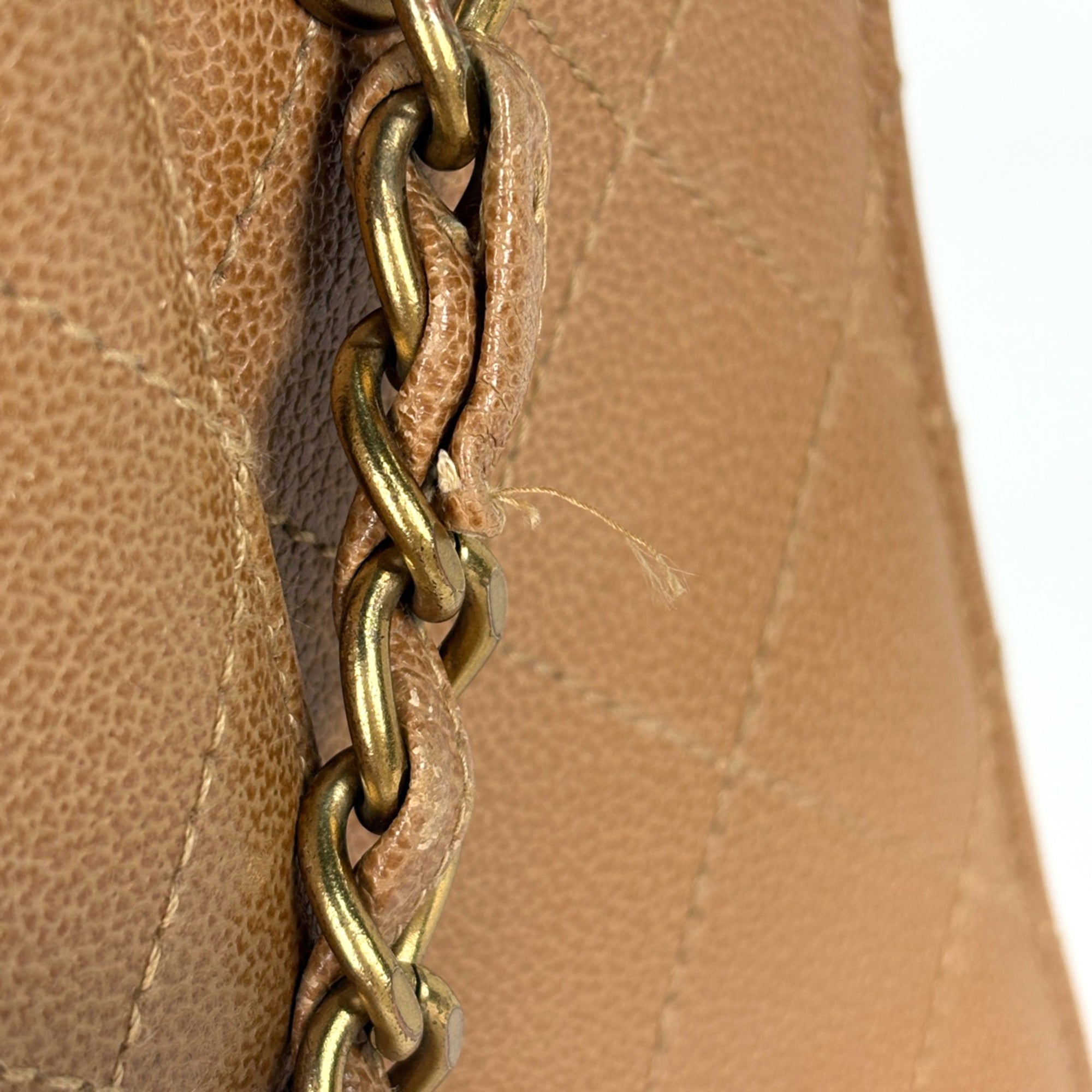 Chanel Camel Grained Calfskin Tote Bag (Pre-Owned)