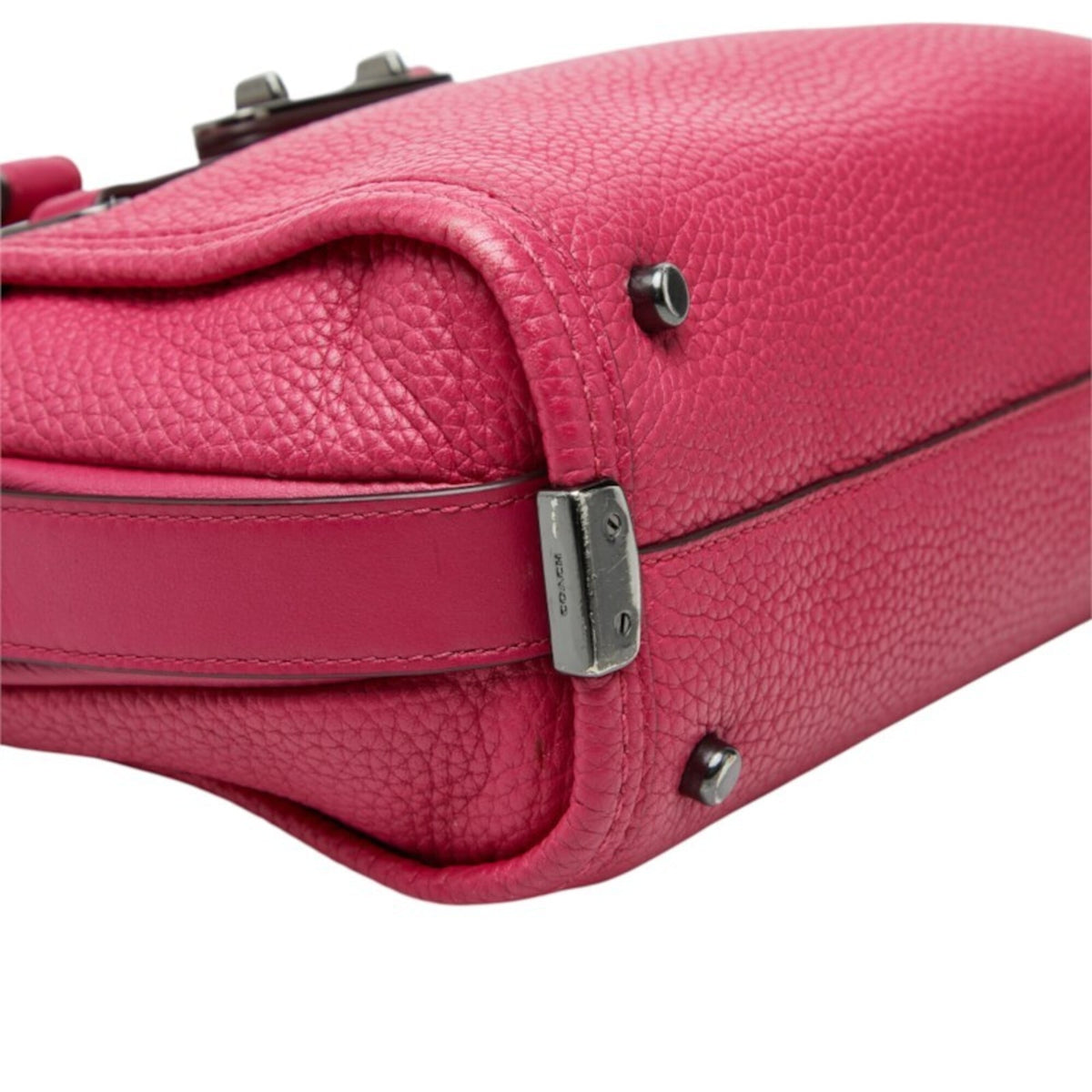 Coach Pink Leather Handbag Shoulder Bag (Pre-Owned)