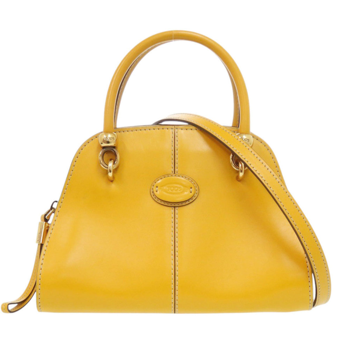 Tod's Yellow Leather Handbag (Pre-Owned)
