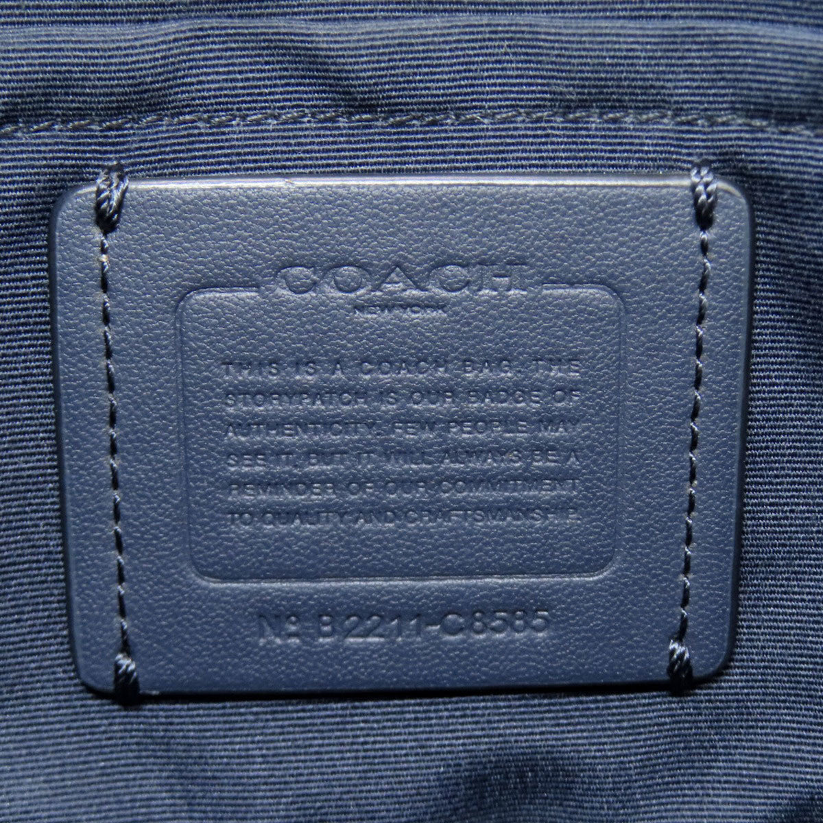 Coach Navy Denim Shoulder Bag (Pre-Owned)