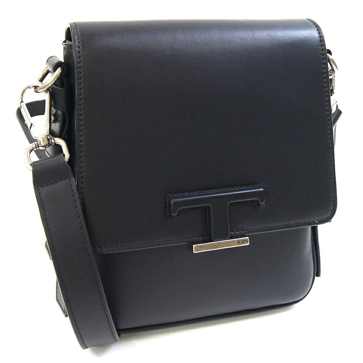 Tod's Black Leather Pochette Shoulder Bag (Pre-Owned)