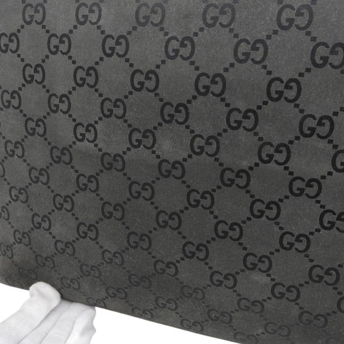 Gucci Gray Suede Handbag (Pre-Owned)