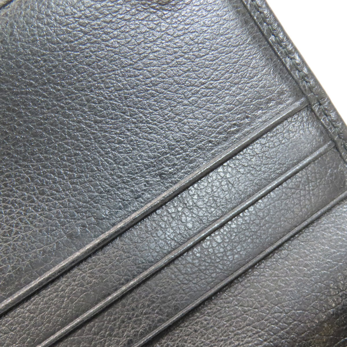 Prada Black Leather Long Wallet (Bi-Fold) (Pre-Owned)