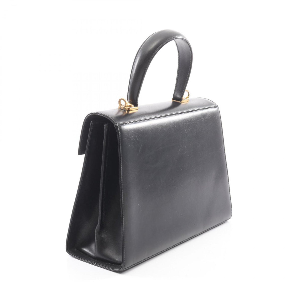 Salvatore Ferragamo Black Leather Handbag (Pre-Owned)