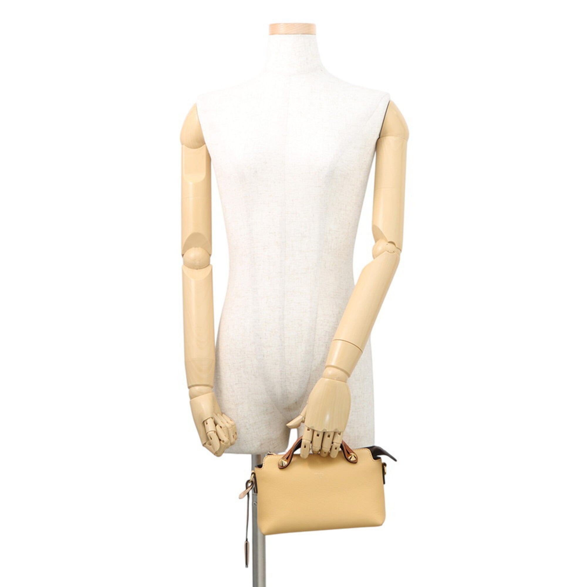 Fendi Brown Yellow Leather Handbag (Pre-Owned)