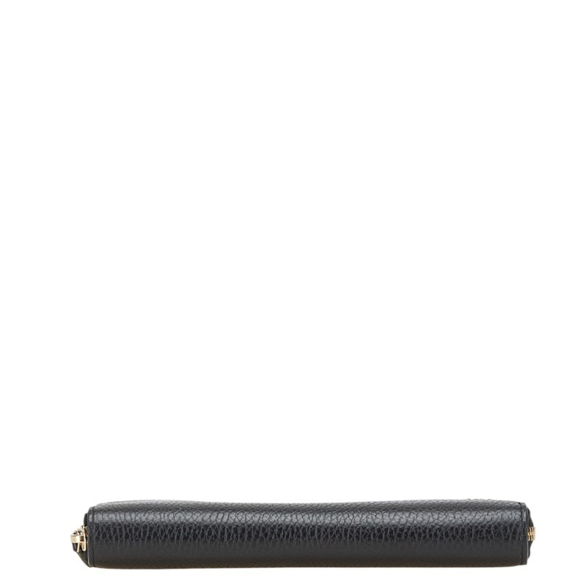 Gucci Black Leather Long Wallet (Bi-Fold) (Pre-Owned)
