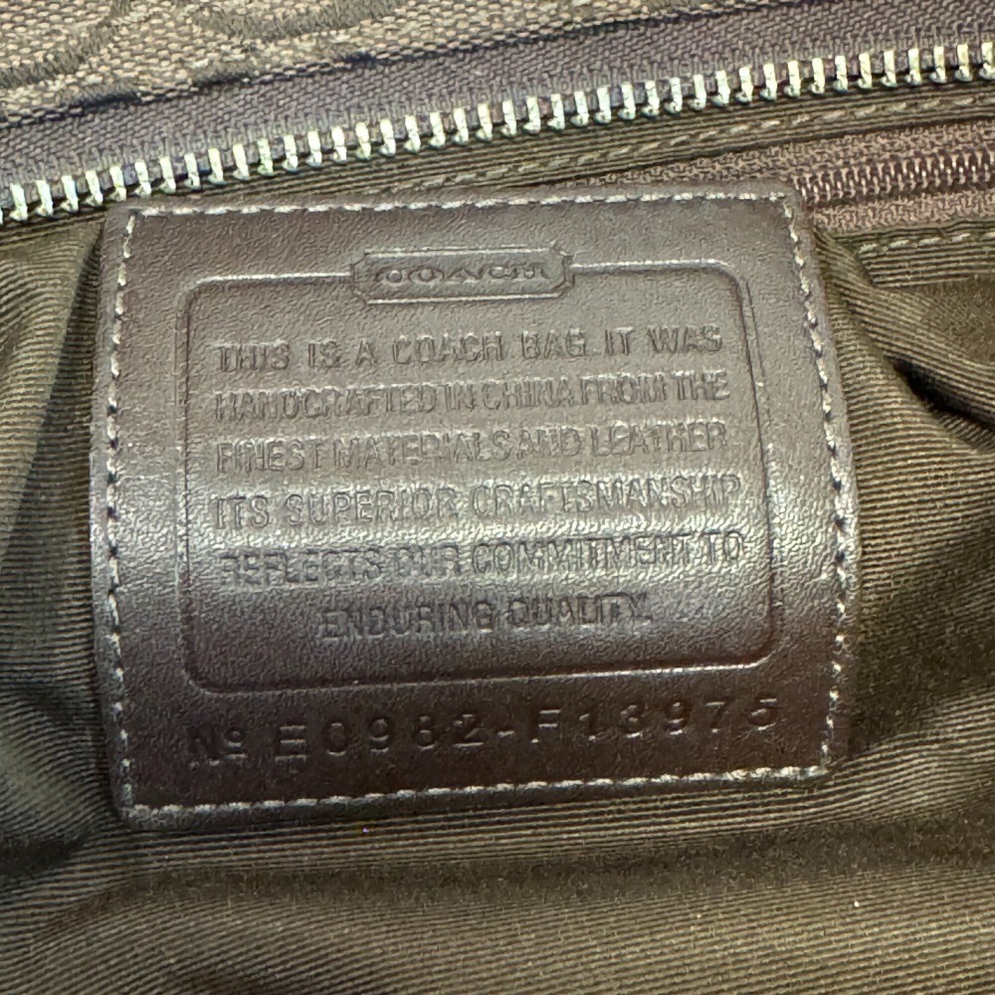 Coach Signature Brown Canvas Tote Bag (Pre-Owned)