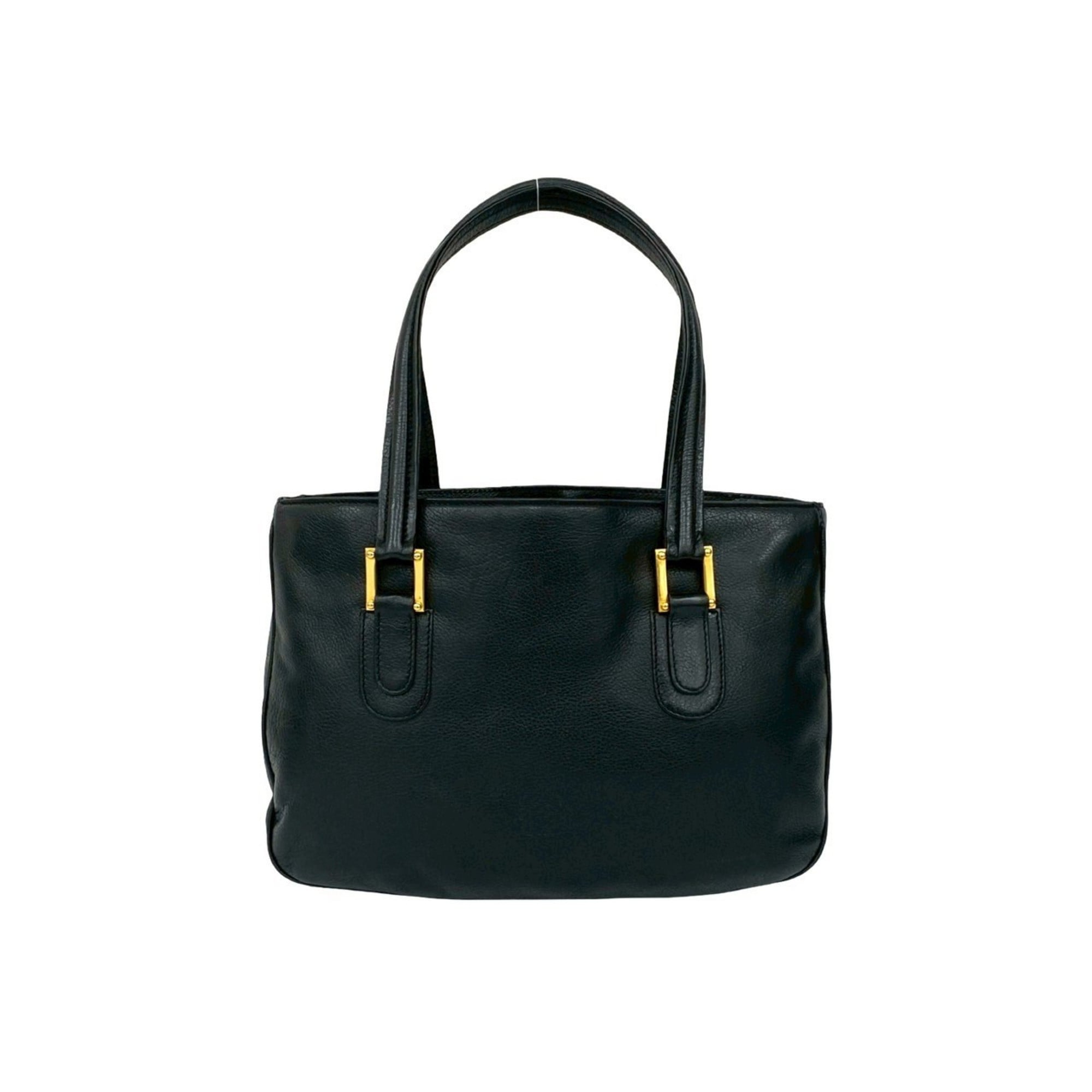 Loewe Black Leather Handbag Tote Bag (Pre-Owned)