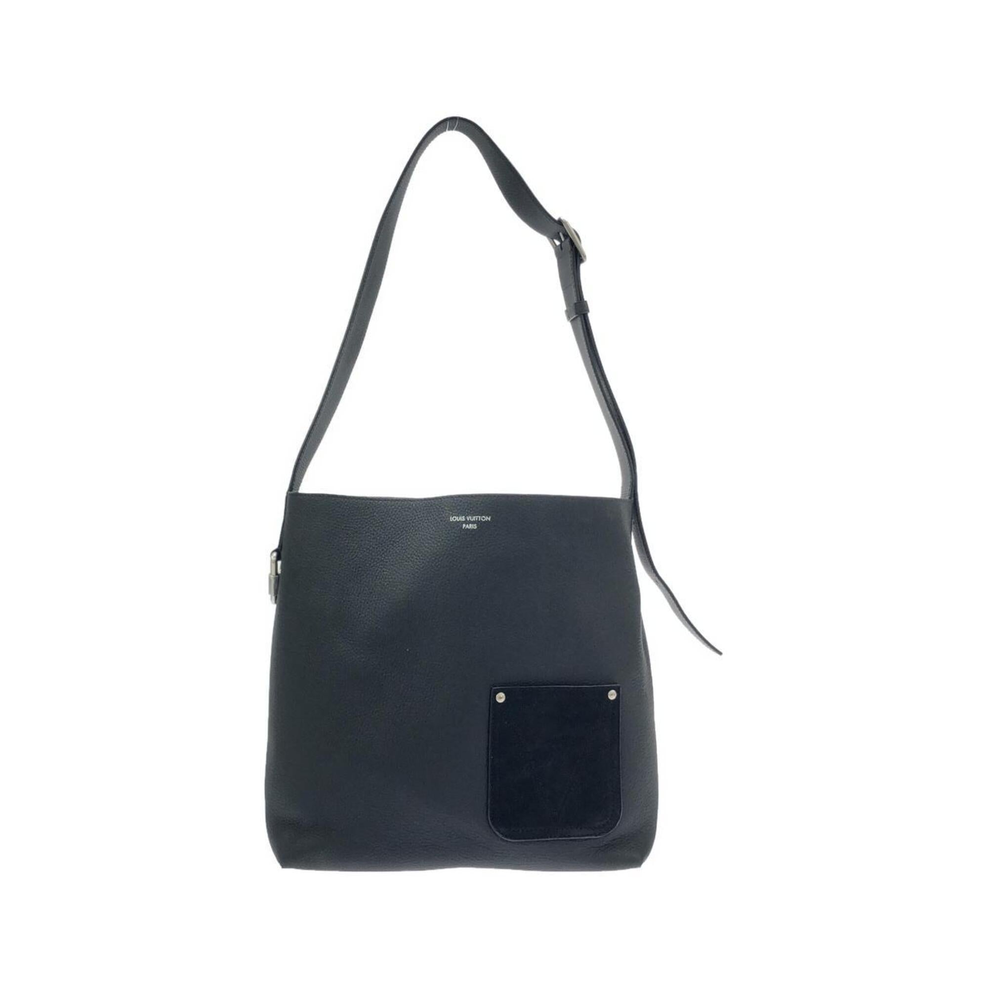 Louis Vuitton Black Suede Leather Shoulder Bag (Pre-Owned)