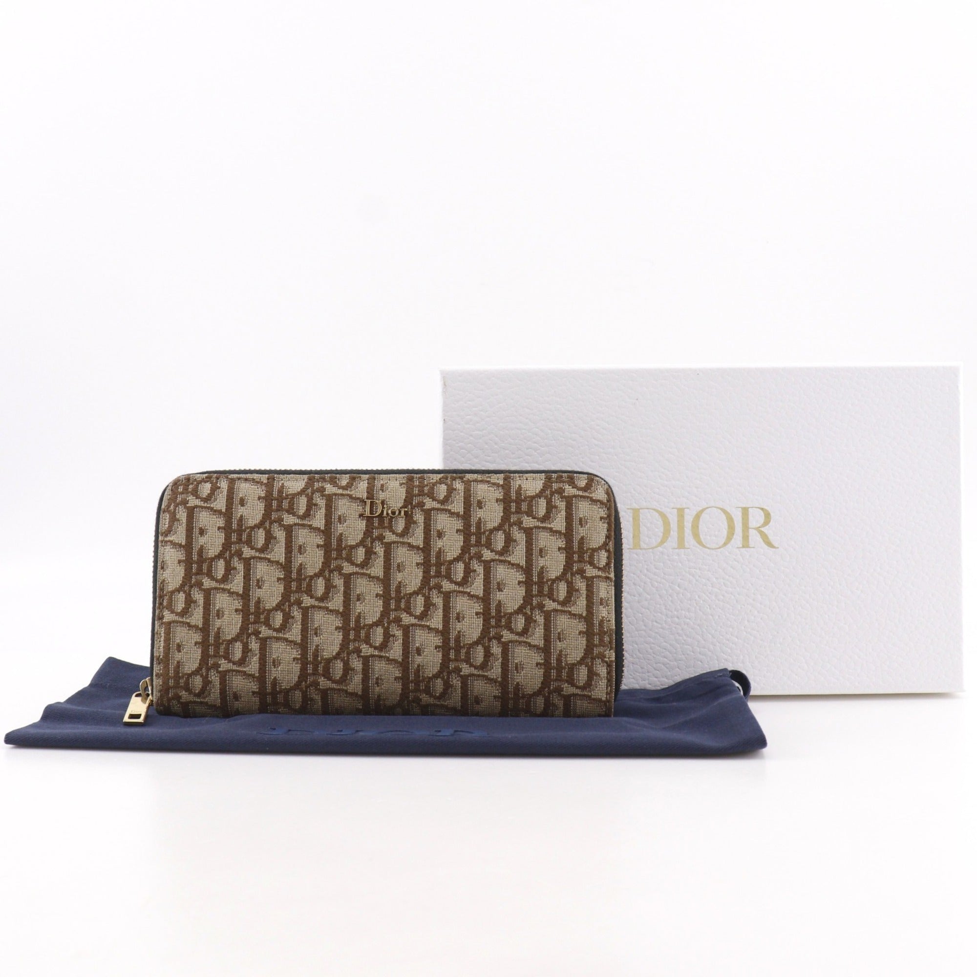 Christian Dior Brown Canvas Coin Purse/Coin Case (Pre-Owned)