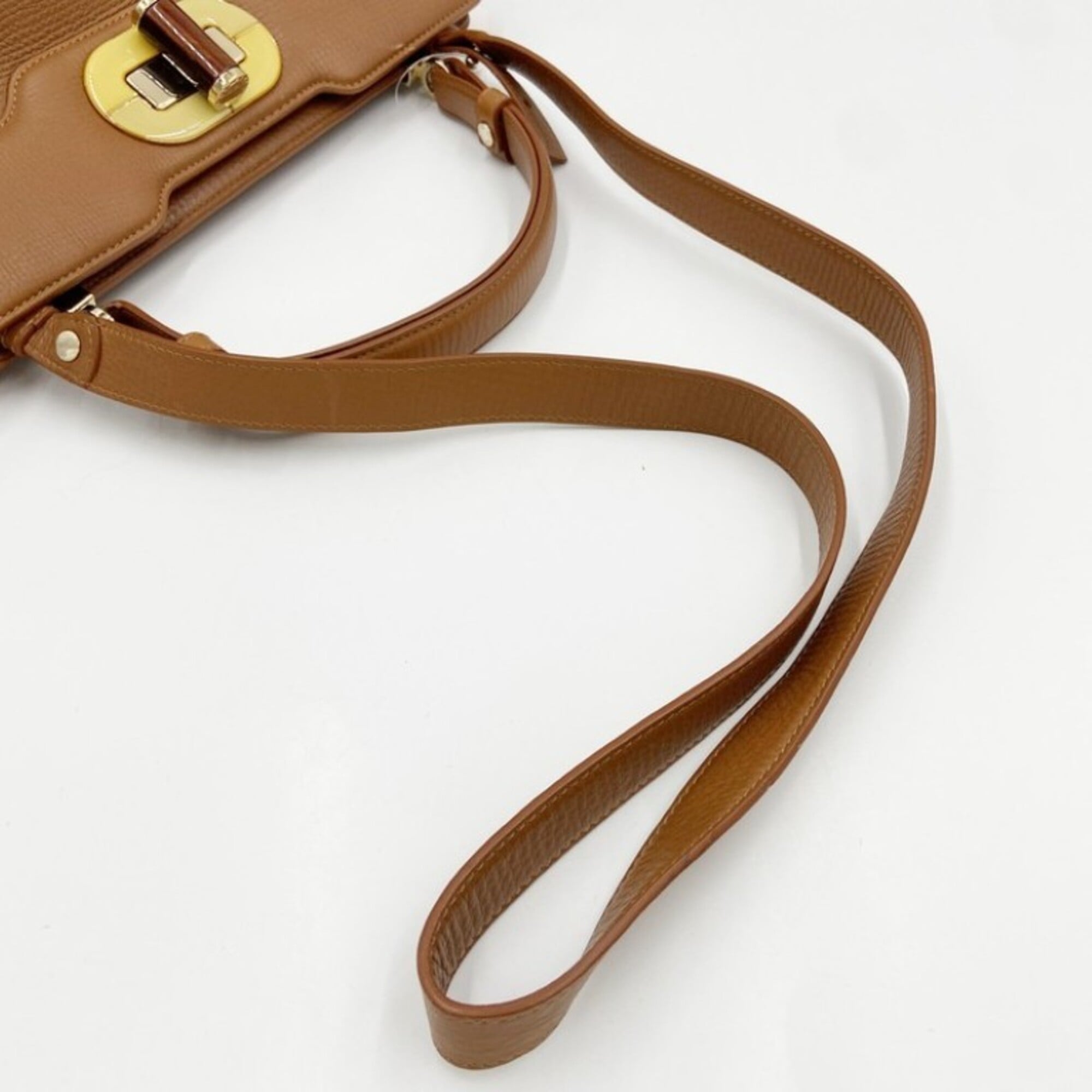 Bvlgari Beige Leather Handbag (Pre-Owned)