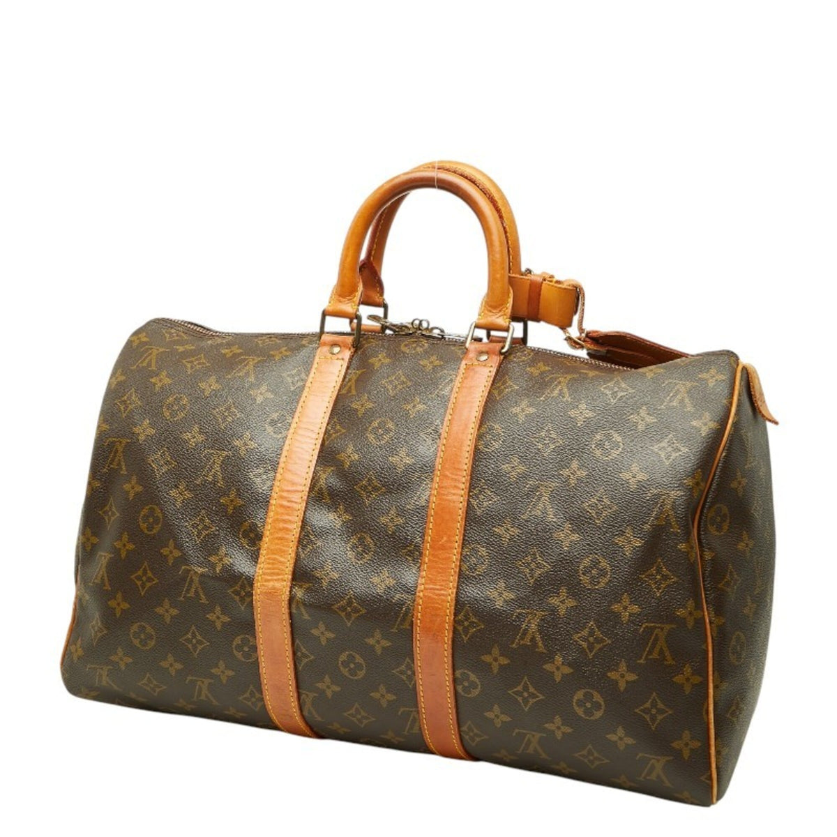 Louis Vuitton Brown Pvc Leather Boston Bag Handbag (Pre-Owned)