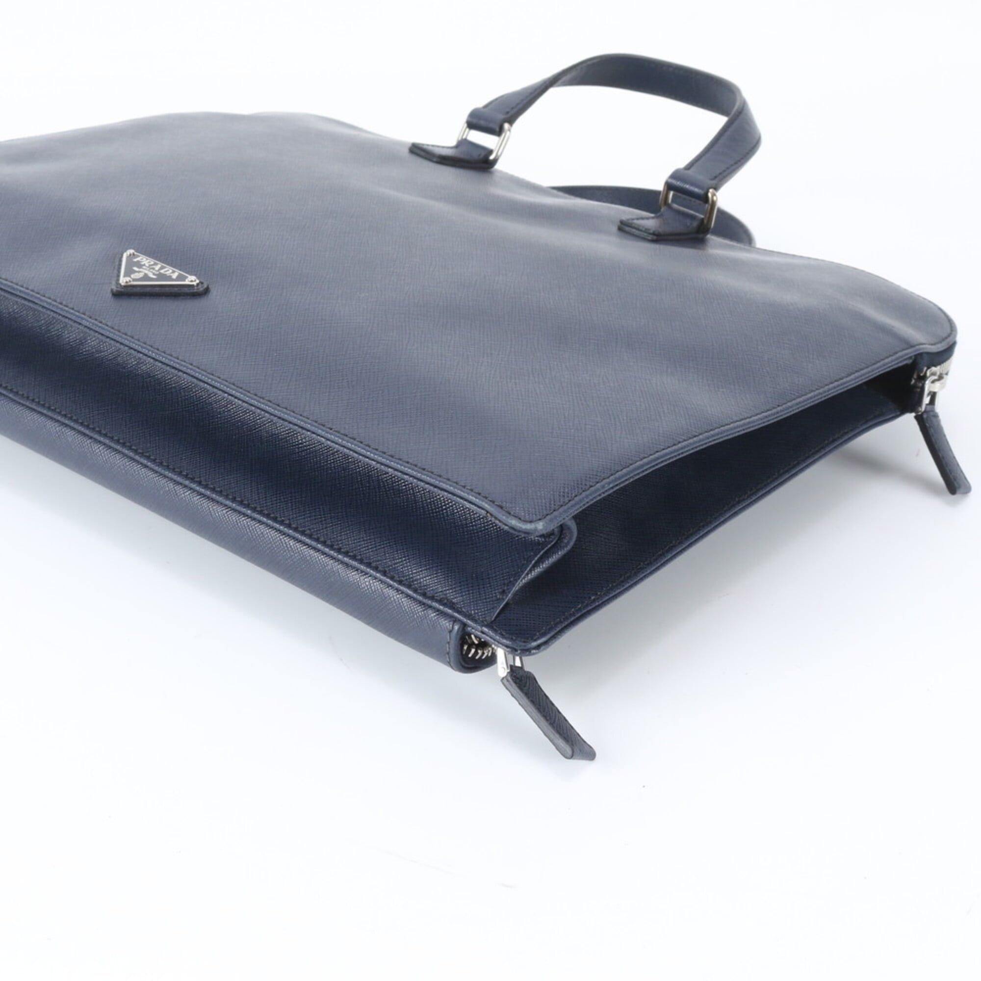 Prada Navy Leather Handbag (Pre-Owned)