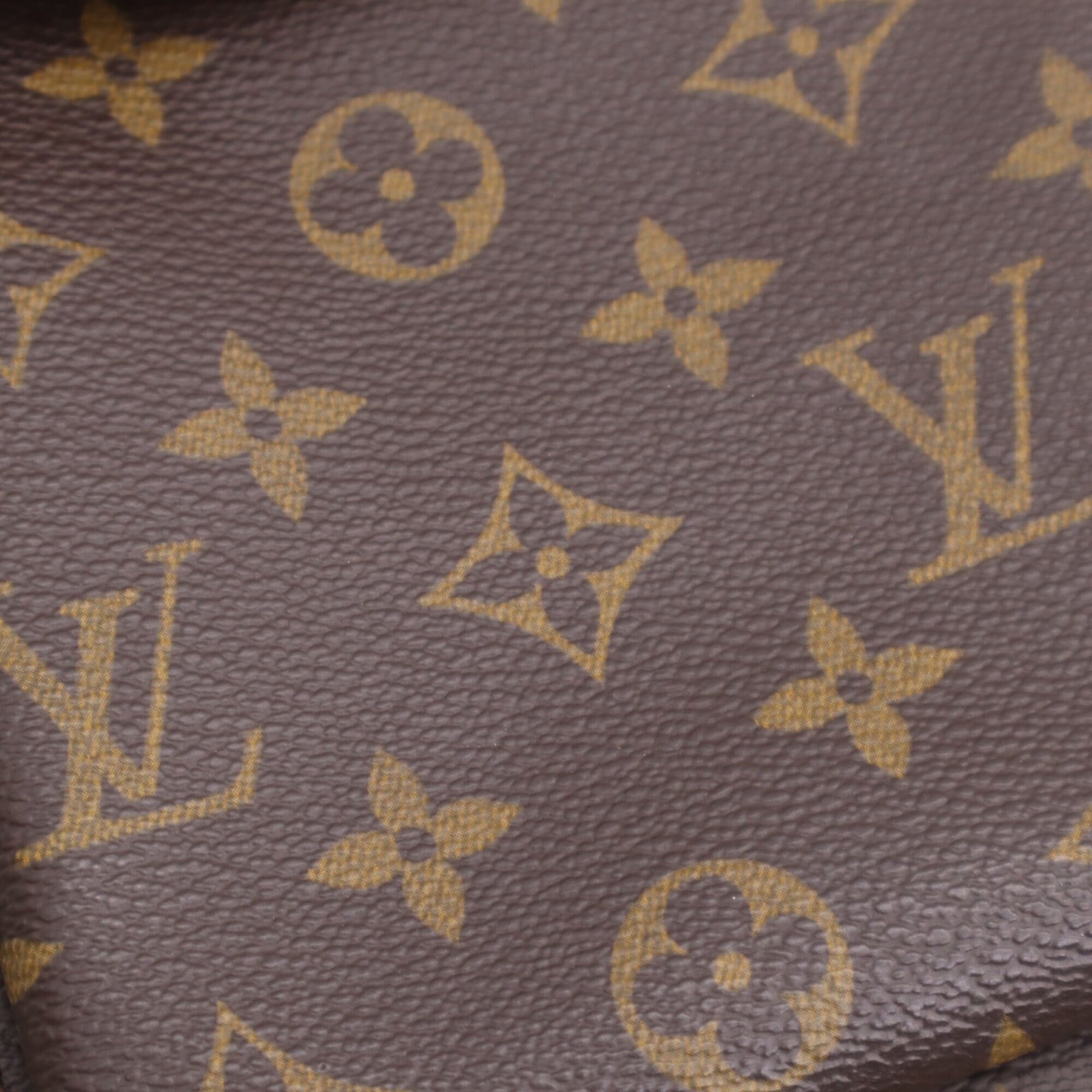 Louis Vuitton Beige Brown Coated Canvas Leather Handbag (Pre-Owned)
