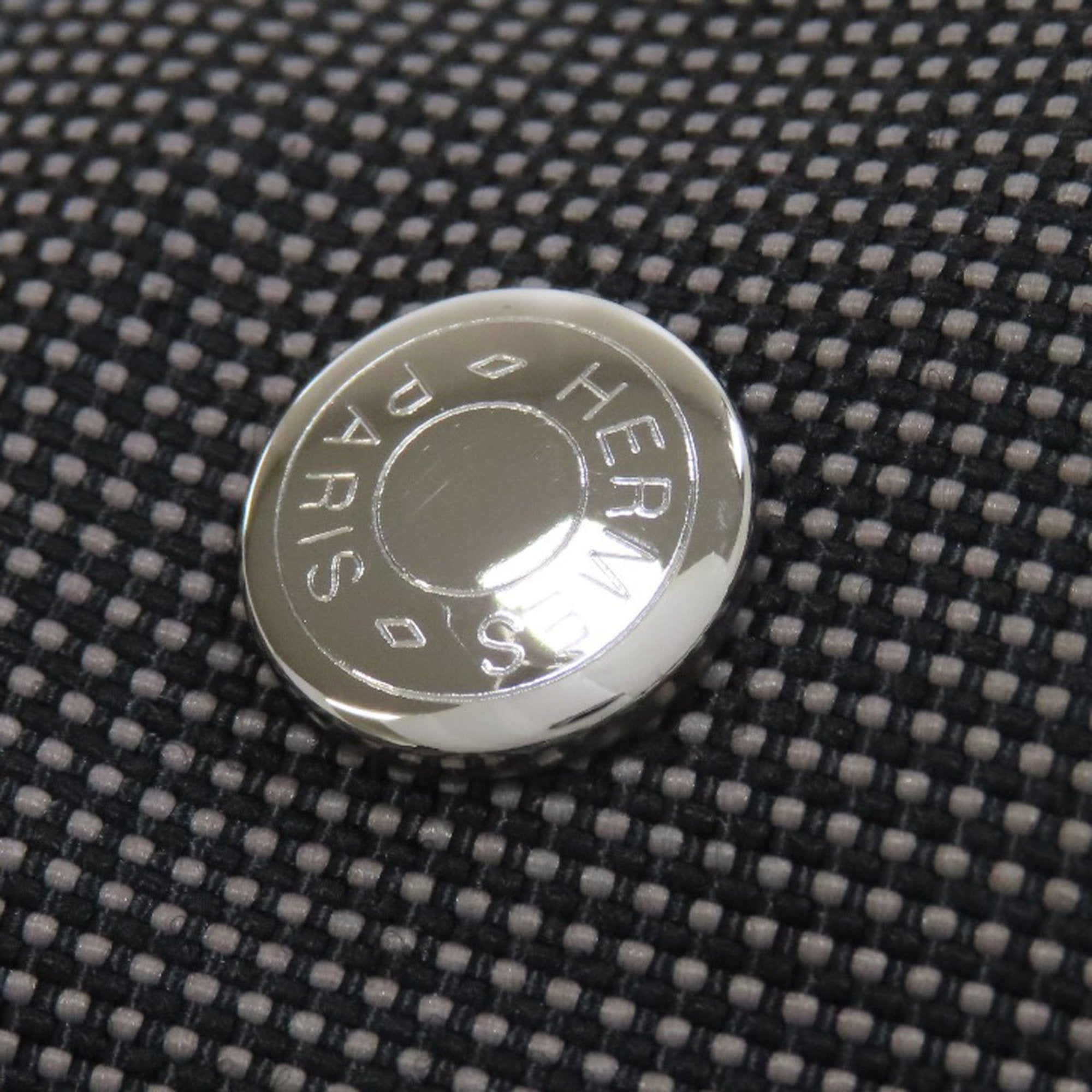 Hermes Her Line Gray Canvas Backpack (Pre-Owned)