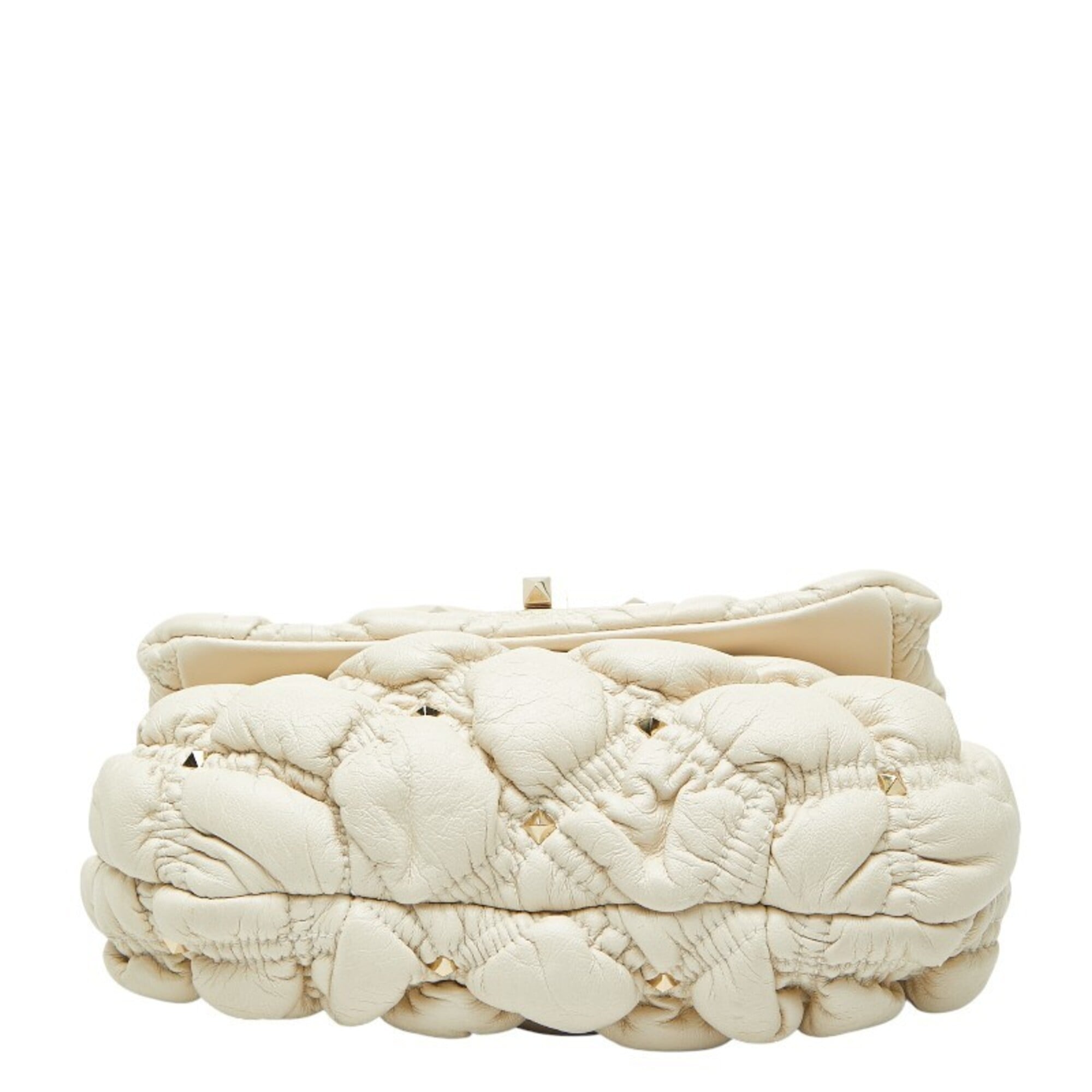 Valentino Ivory White Leather Shoulder Bag (Pre-Owned)