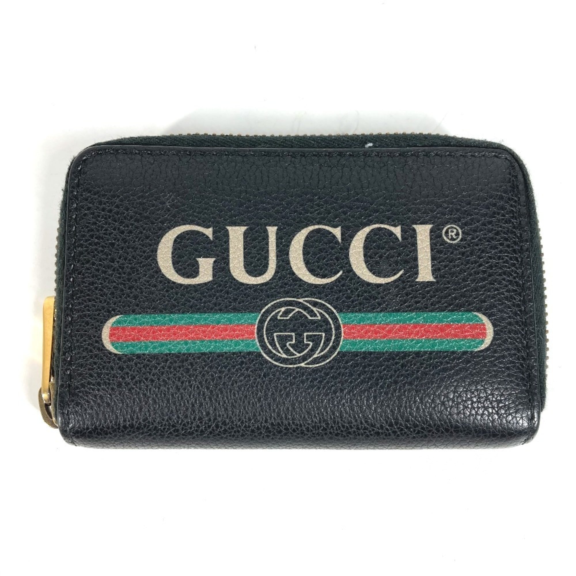 Gucci Black Leather Coin Purse/Coin Case (Pre-Owned)