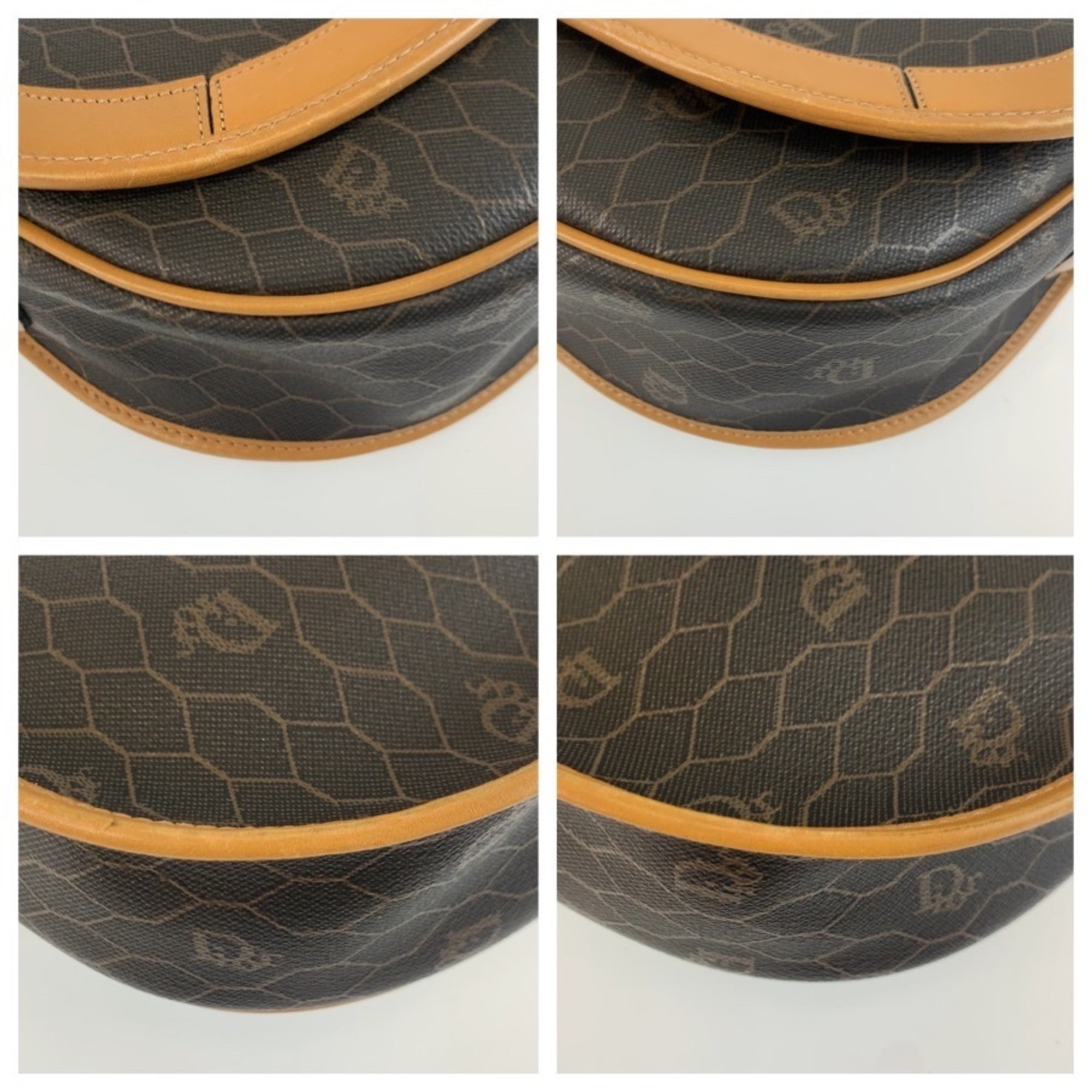 Christian Dior Brown Pvc Leather Pochette Shoulder Bag (Pre-Owned)