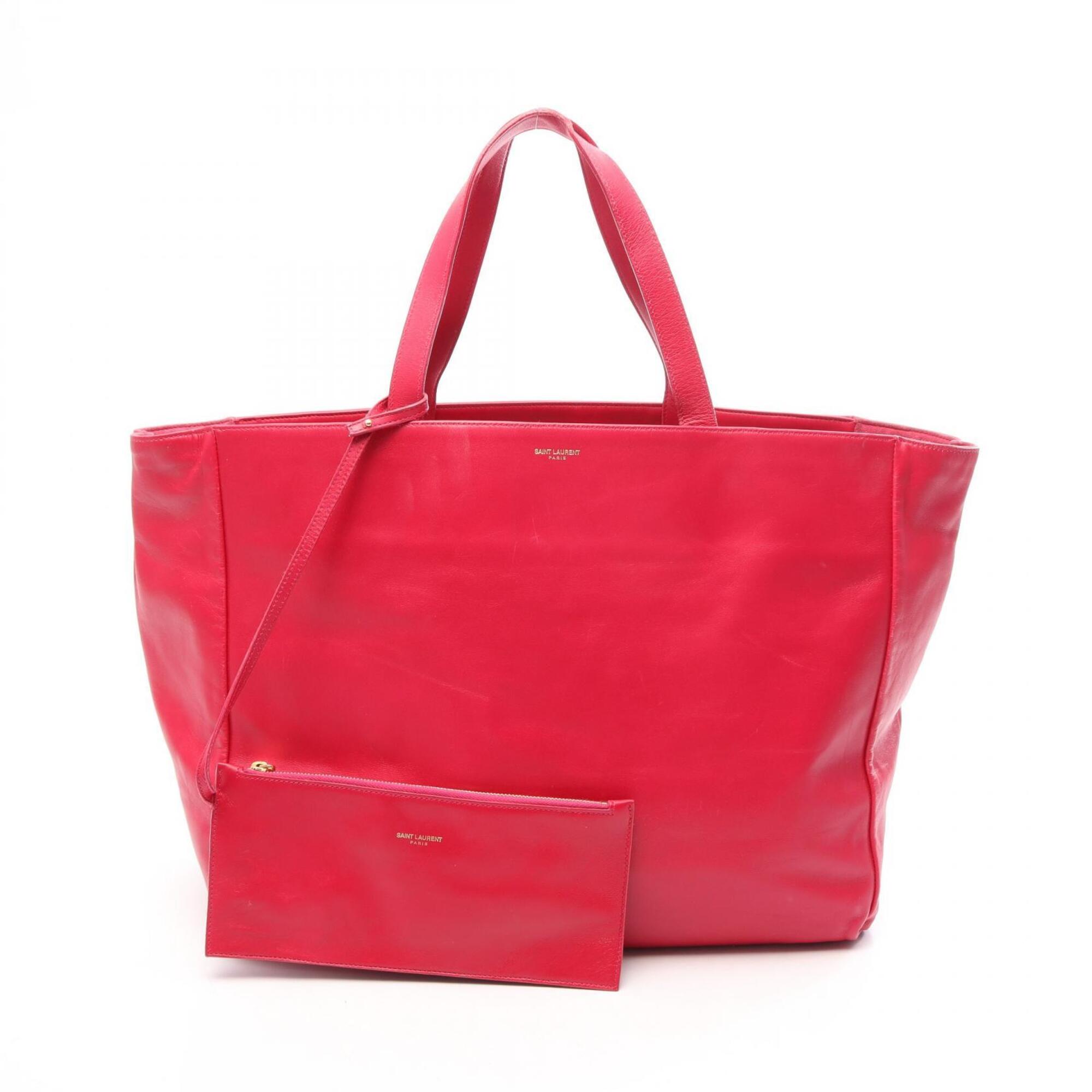 Yves Saint Laurent Pink Leather Handbag Tote Bag (Pre-Owned)
