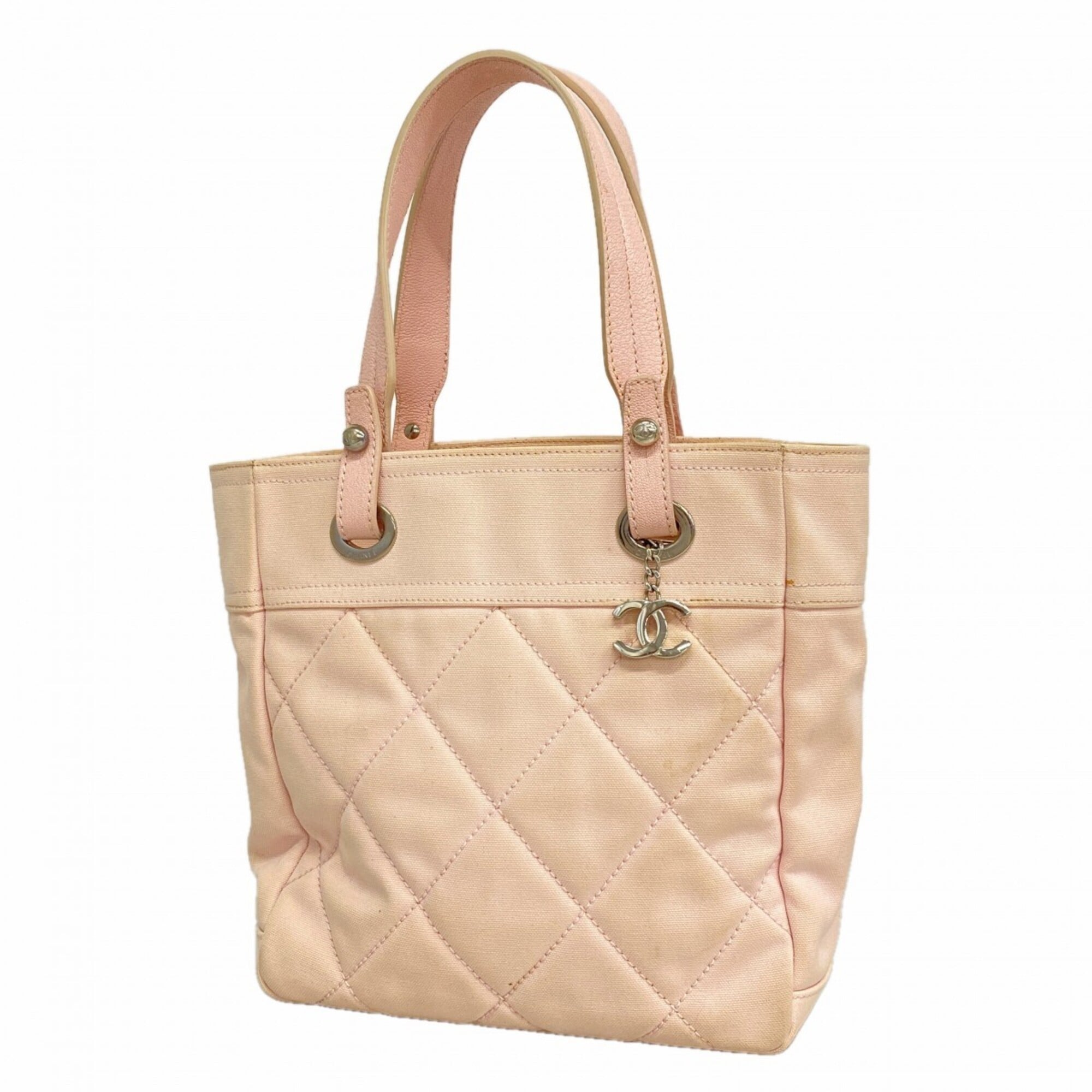 Chanel Pink Canvas Tote Bag (Pre-Owned)