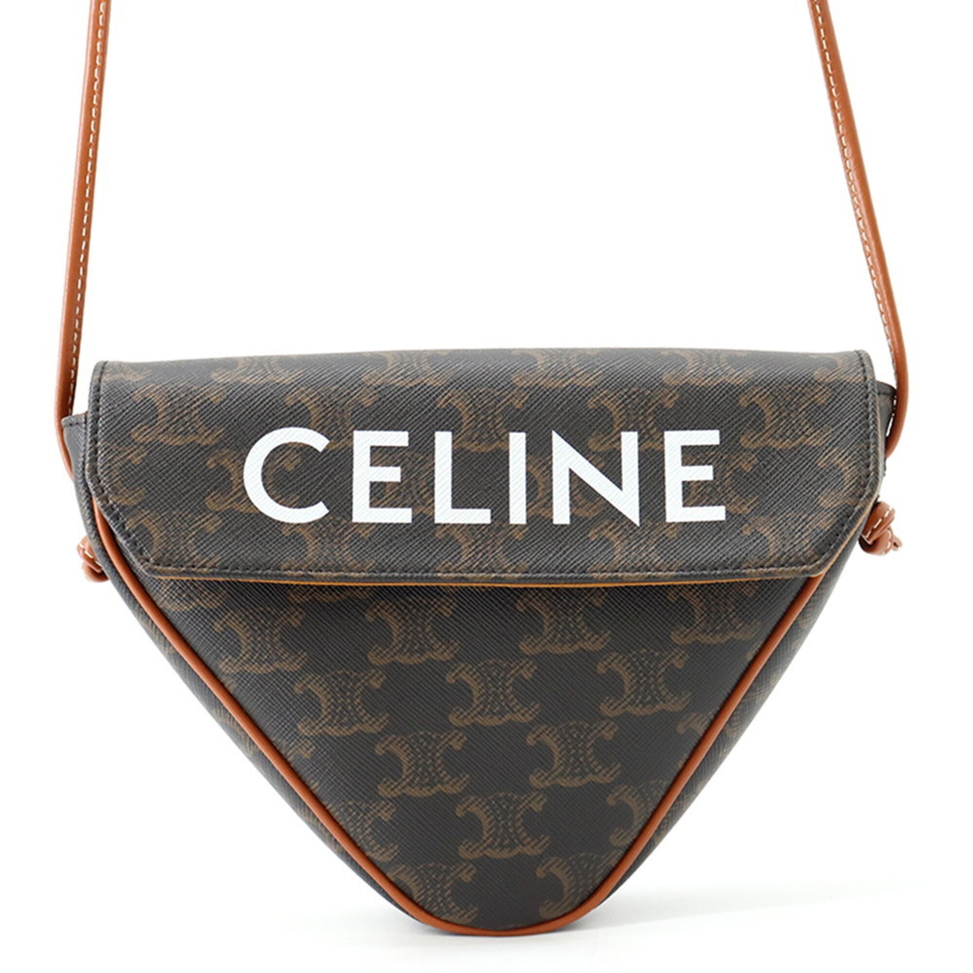 Celine Brown Pvc Leather Handbag Shoulder Bag (Pre-Owned)