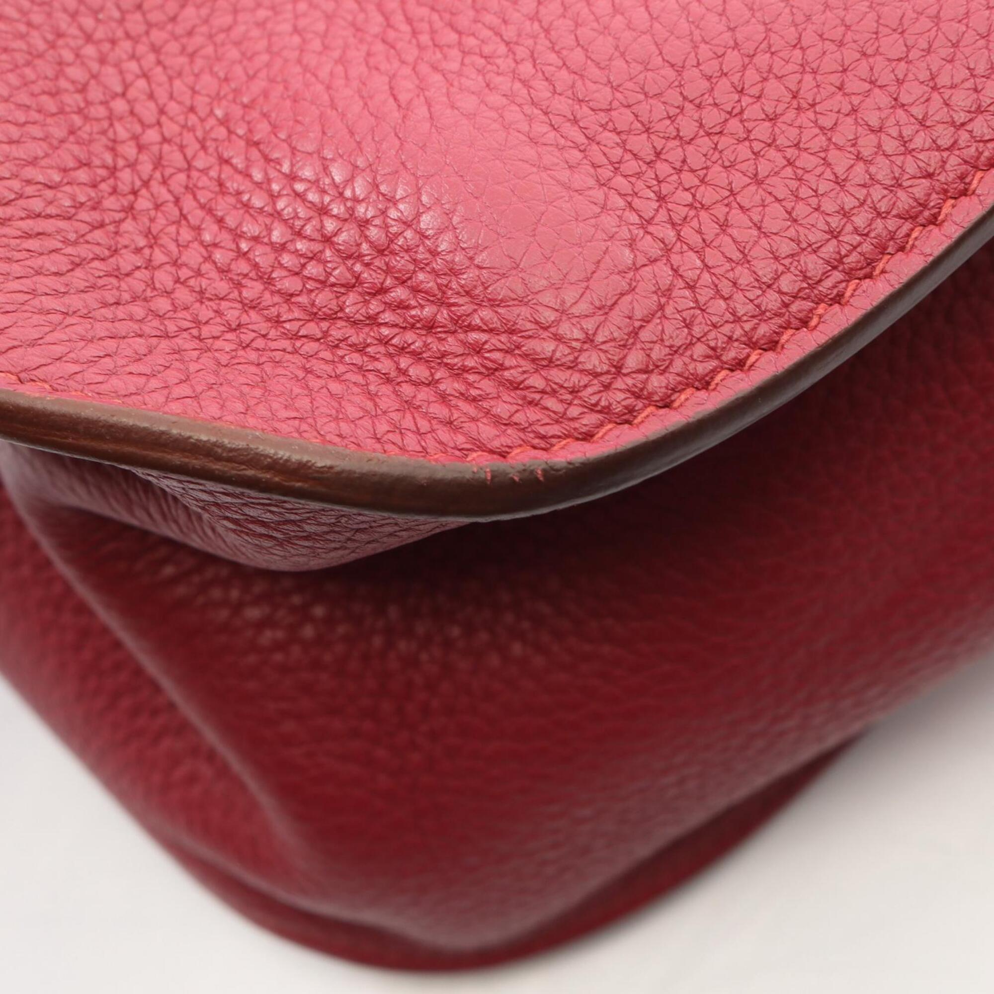 Hermes Pink Taurillon Clemence Leather Handbag Shoulder Bag (Pre-Owned)