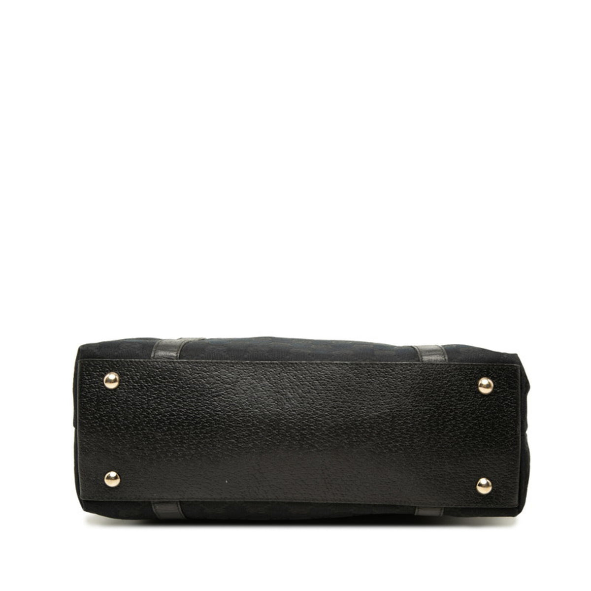 Gucci Black Canvas Leather Handbag Shoulder Bag (Pre-Owned)