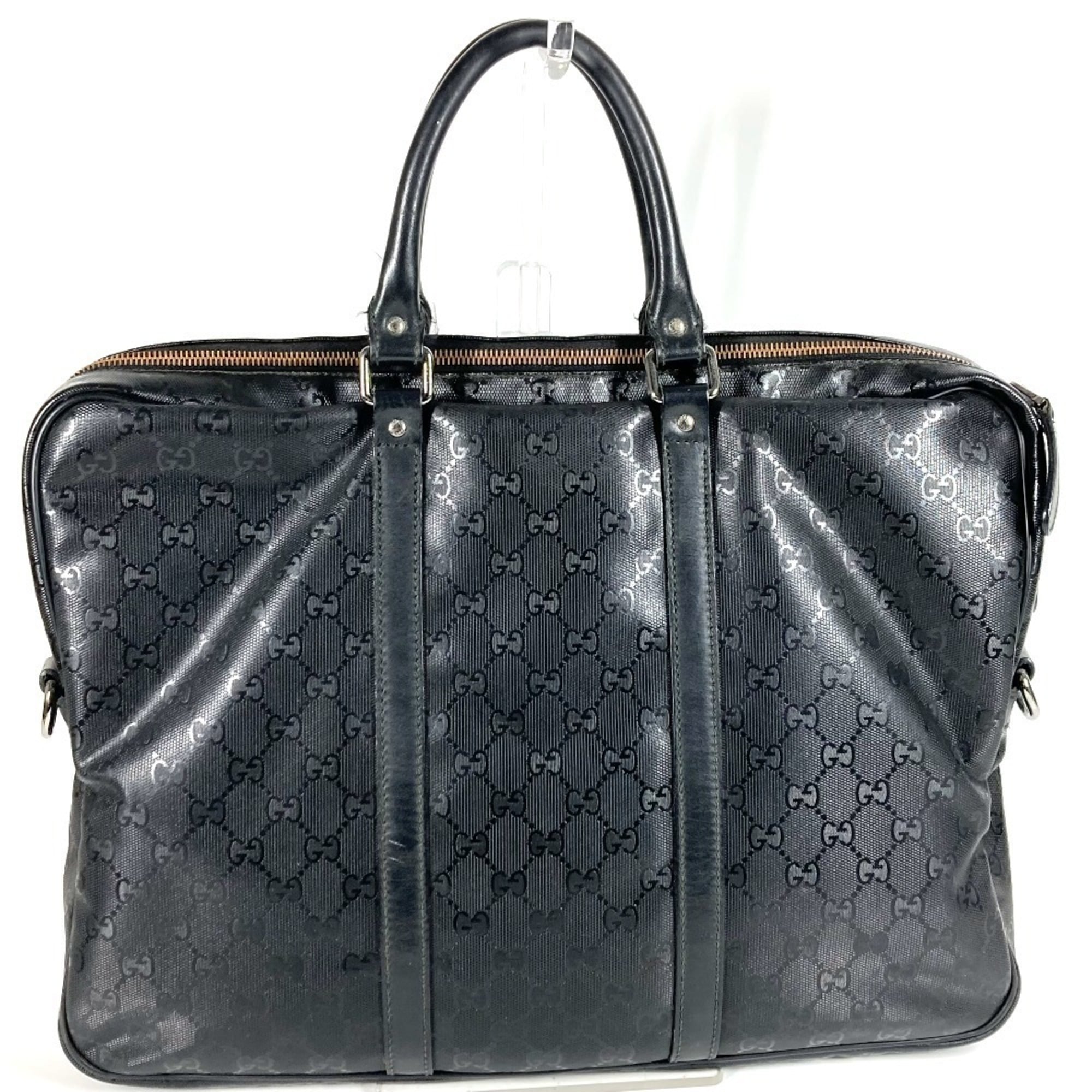 Gucci Black Gg Imprimé Handbag Tote Bag (Pre-Owned)
