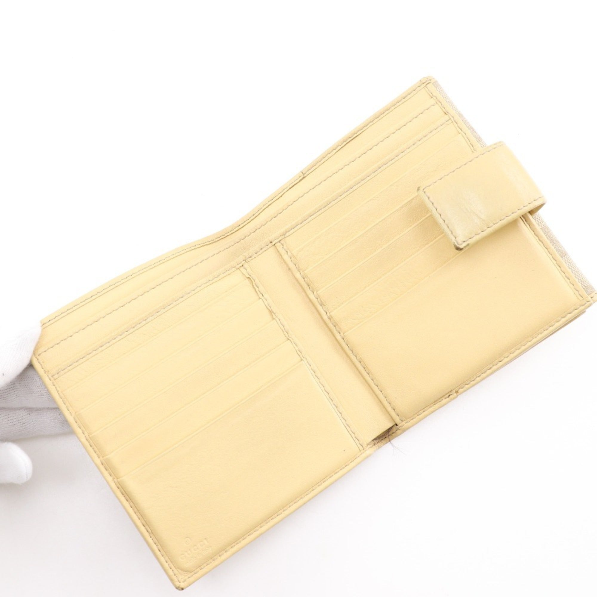 Gucci Beige Gg Canvas Wallet (Bi-Fold) (Pre-Owned)